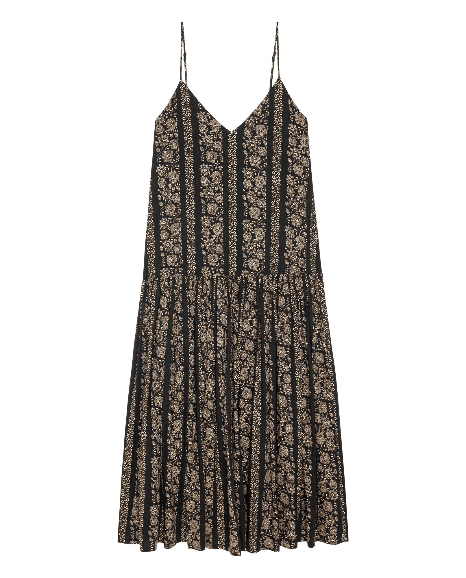 The Drop Waist Dress. -- Black And Cream Token Floral - Image 6
