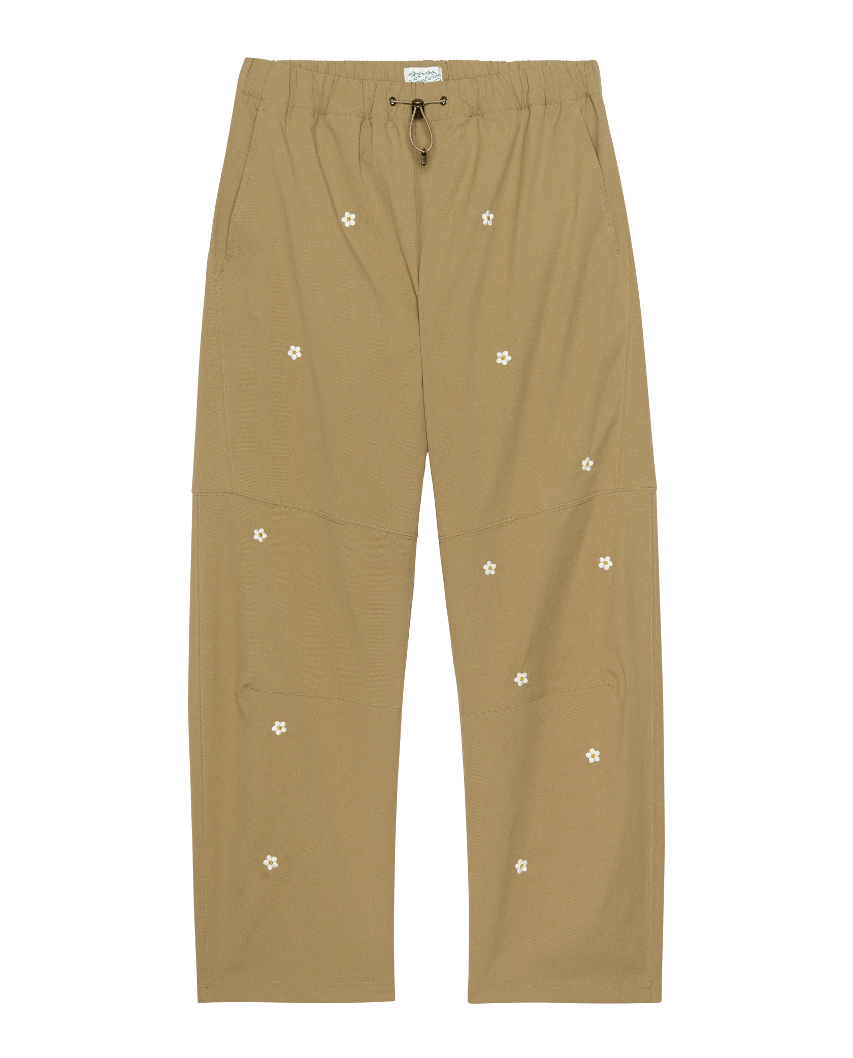 The Embroidered Outpost Pant. -- Khaki With Cream Daisies - Image 5