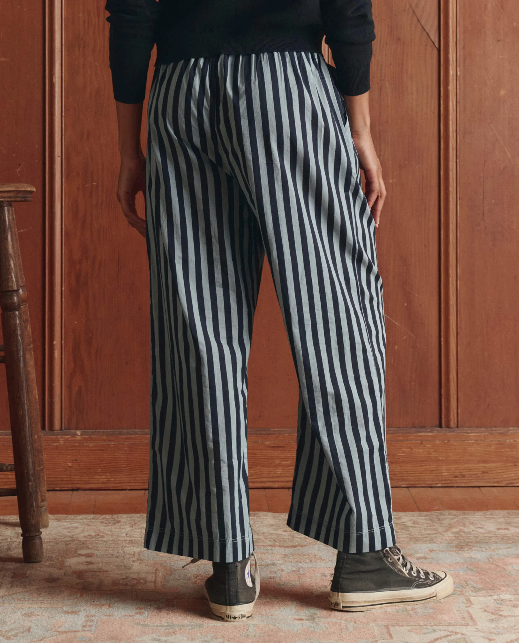 The Everyday Pull On Pant. -- Blue Club Stripe - Image 5