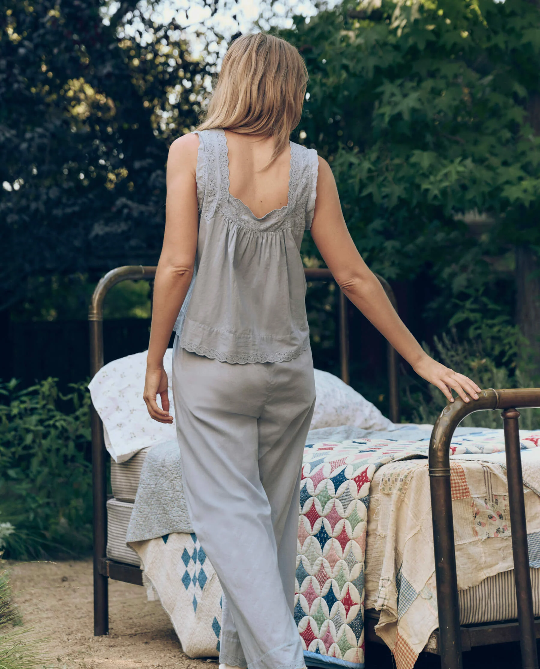 The Eyelet Easy Sleep Pant. -- Rainwater - Image 4