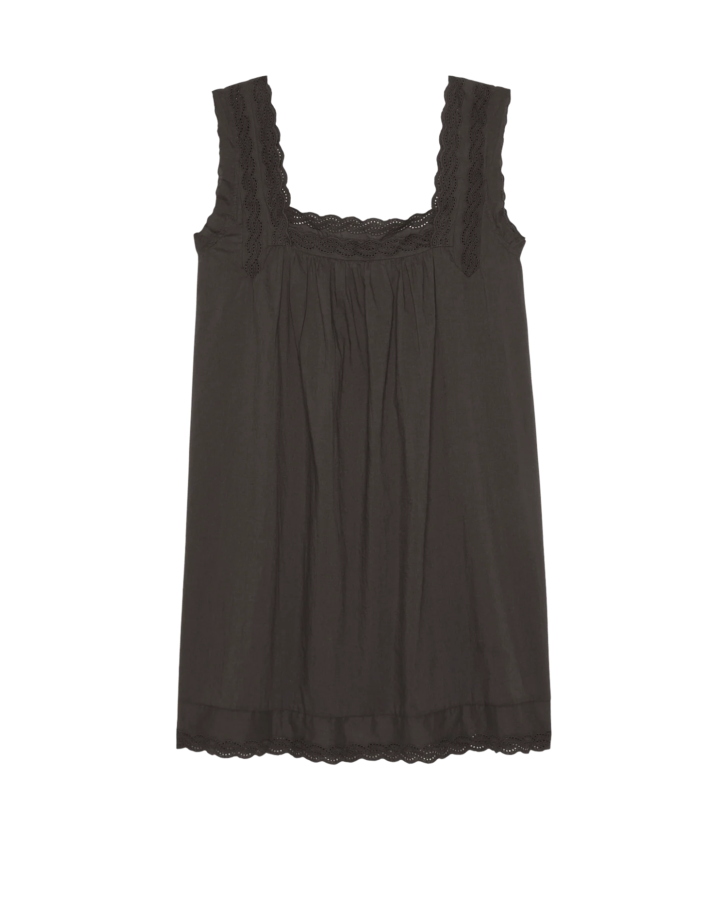 The Eyelet Mini Tank Dress. -- Black - Image 6