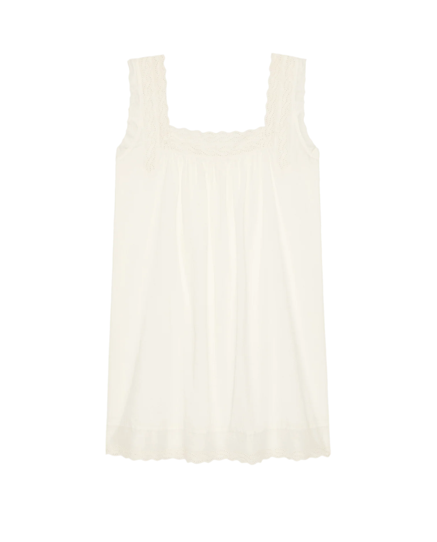The Eyelet Mini Tank Dress. -- True White - Image 6