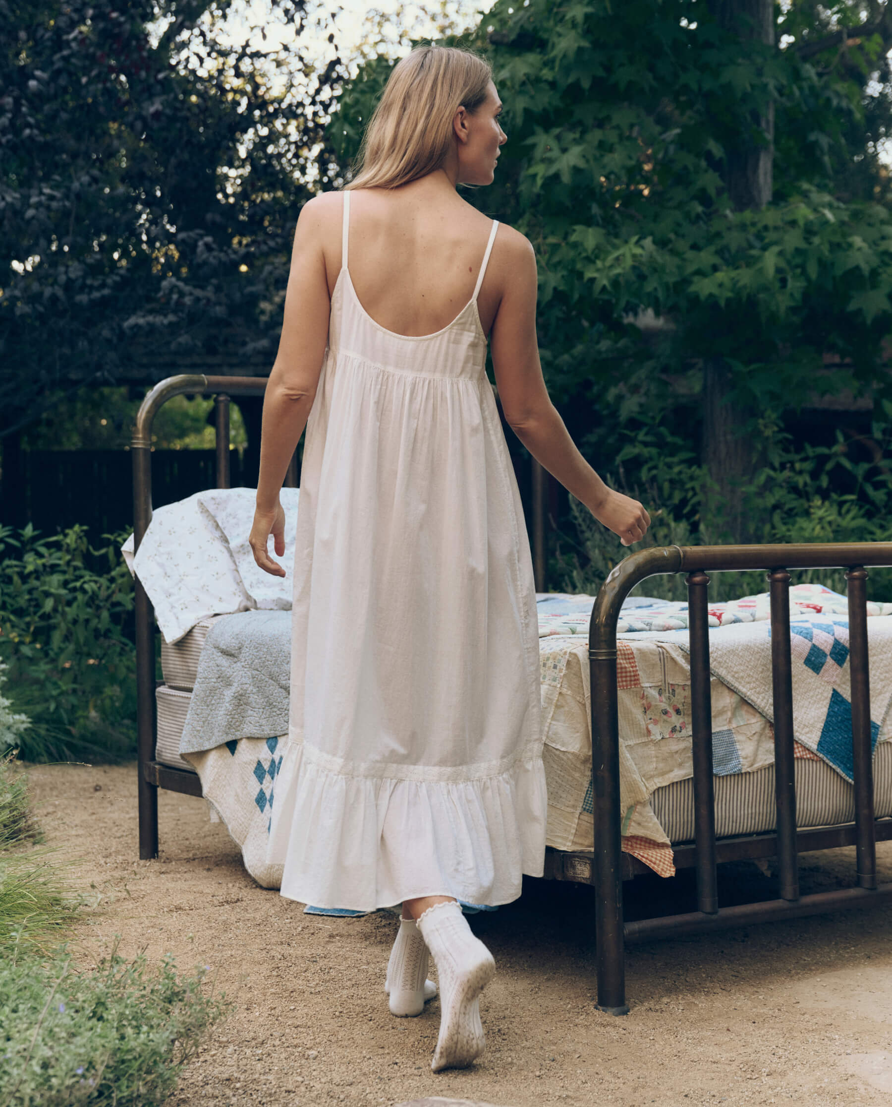 The Eyelet Ruffle Tank Night Dress. -- True White - Image 5