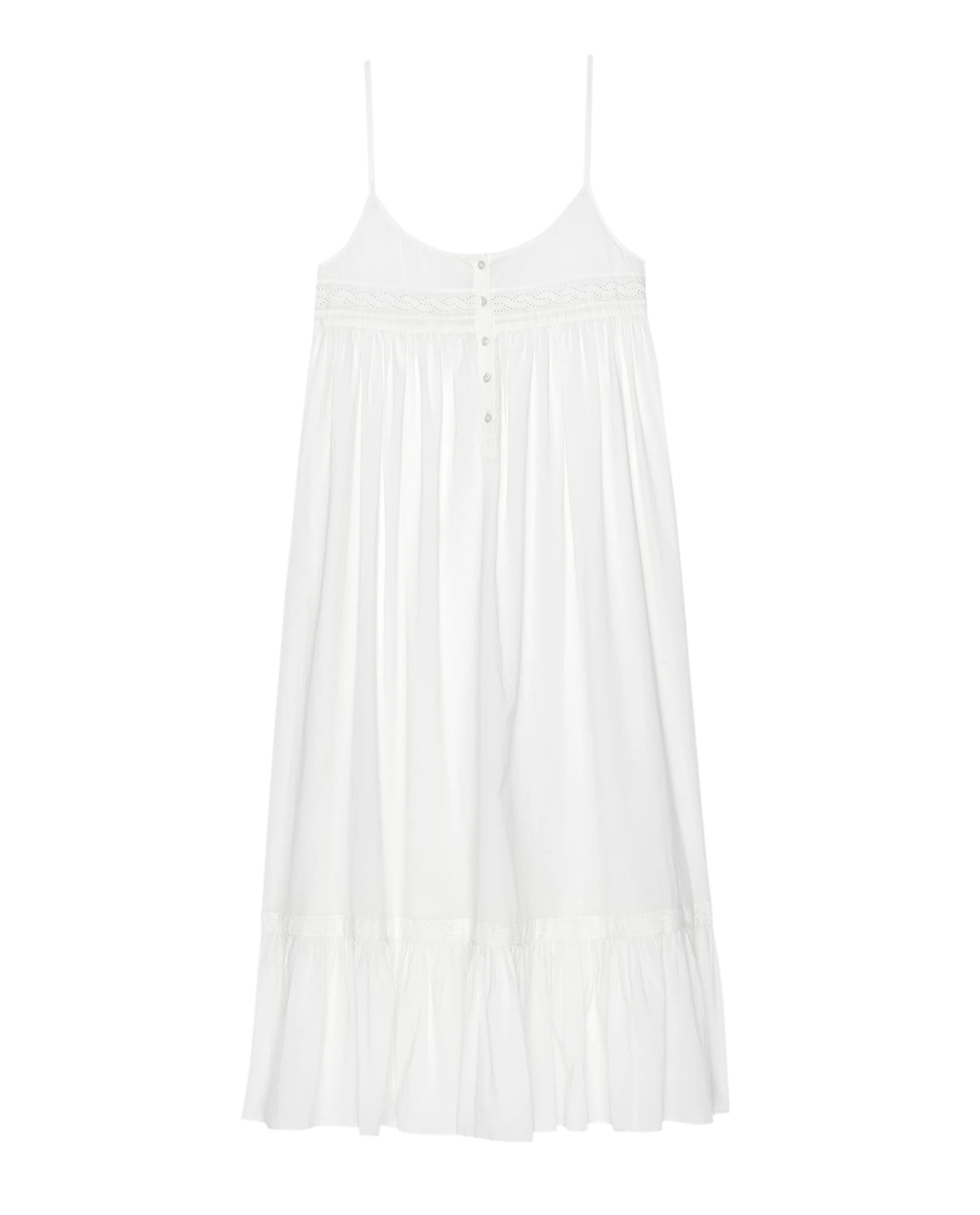 The Eyelet Ruffle Tank Night Dress. -- True White - Image 6