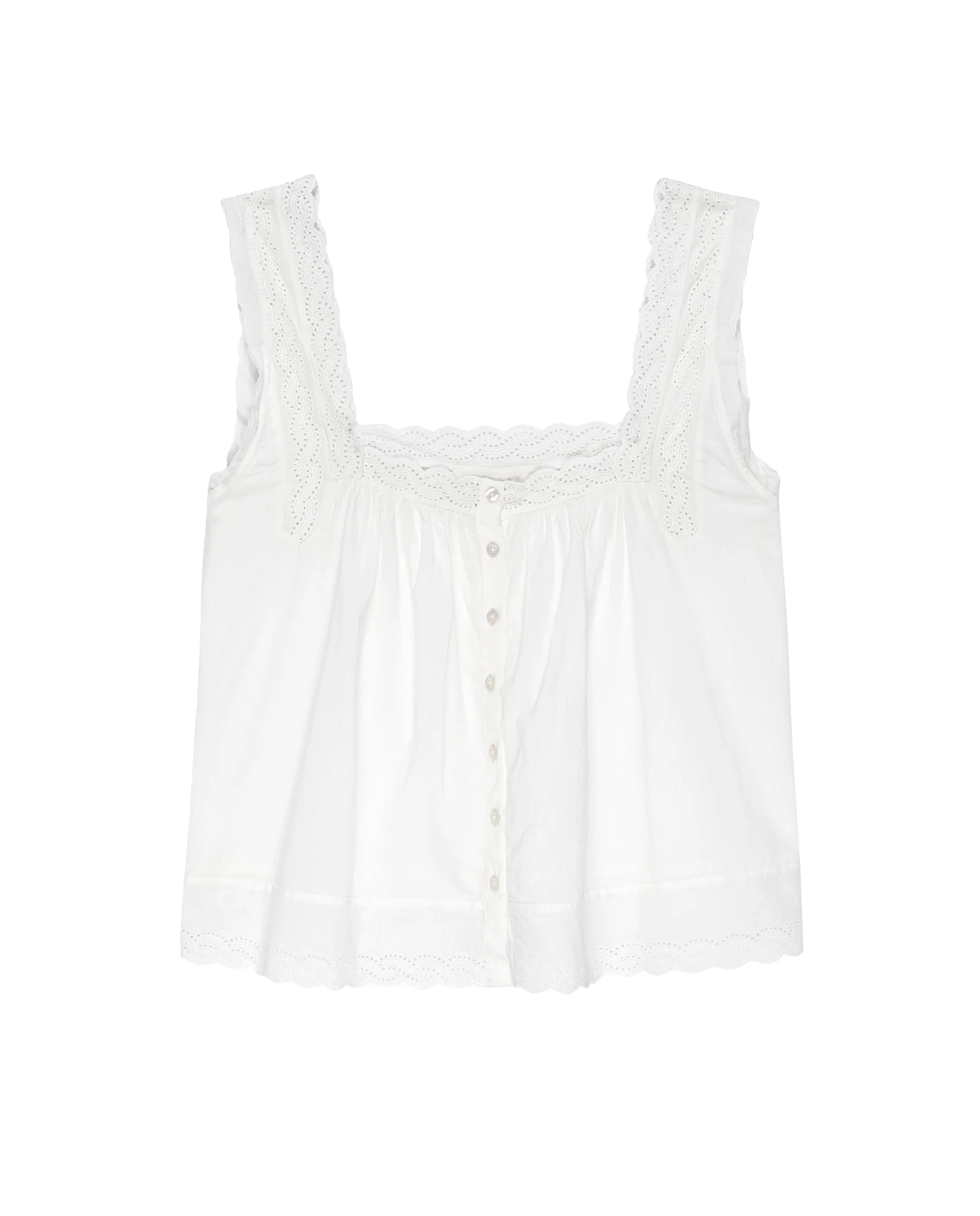 The Eyelet Tank. -- True White - Image 5