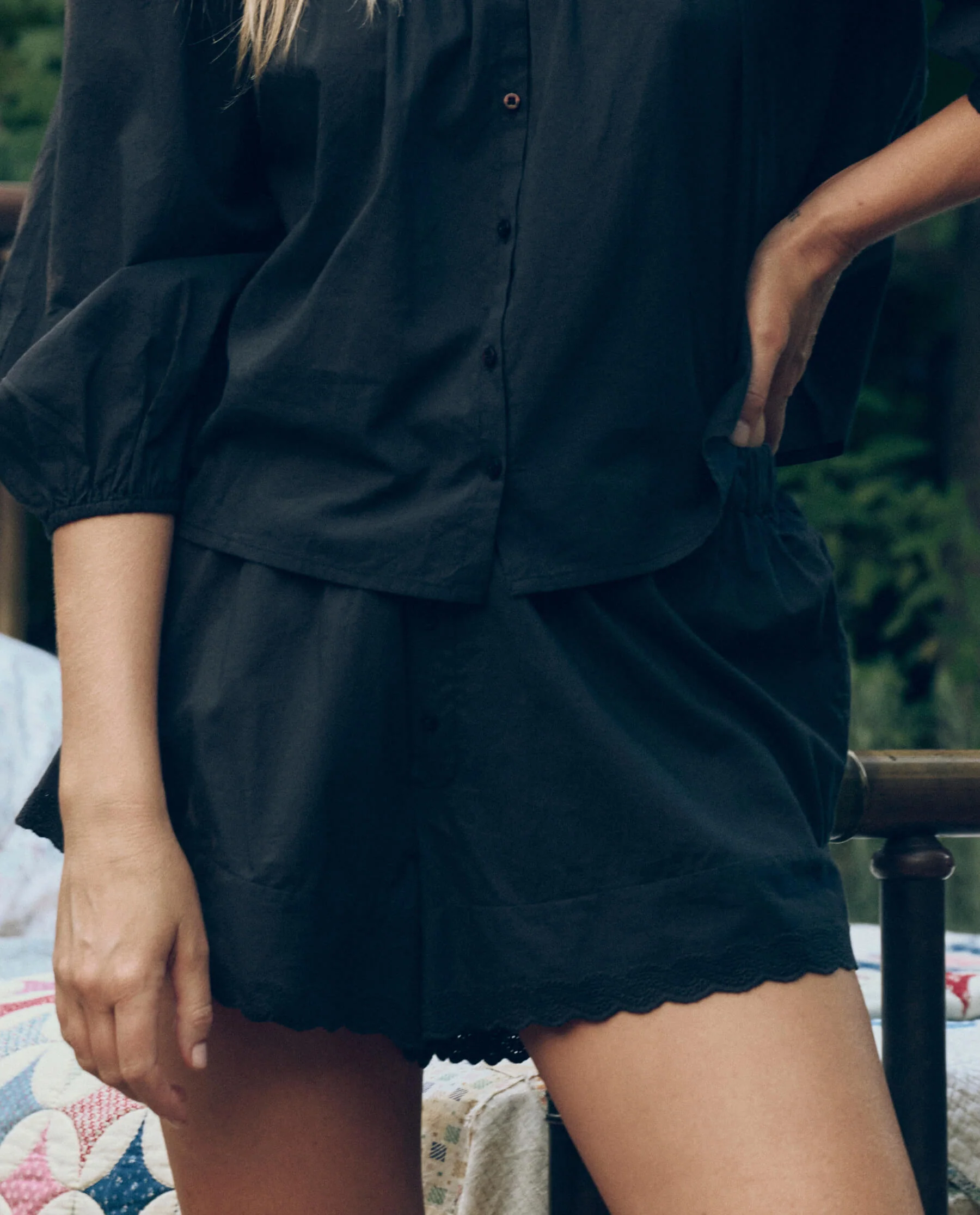 The Eyelet Tap Short. -- Black - Image 4