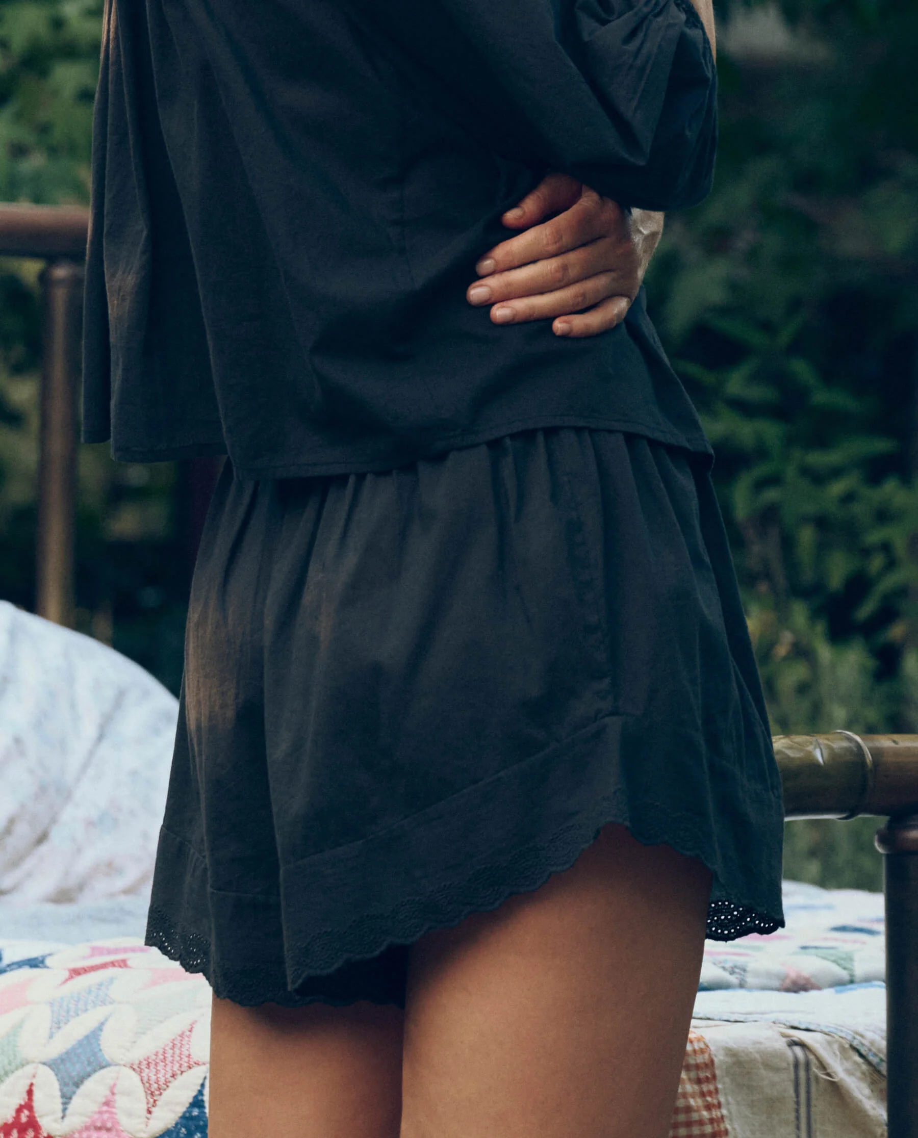 The Eyelet Tap Short. -- Black - Image 5