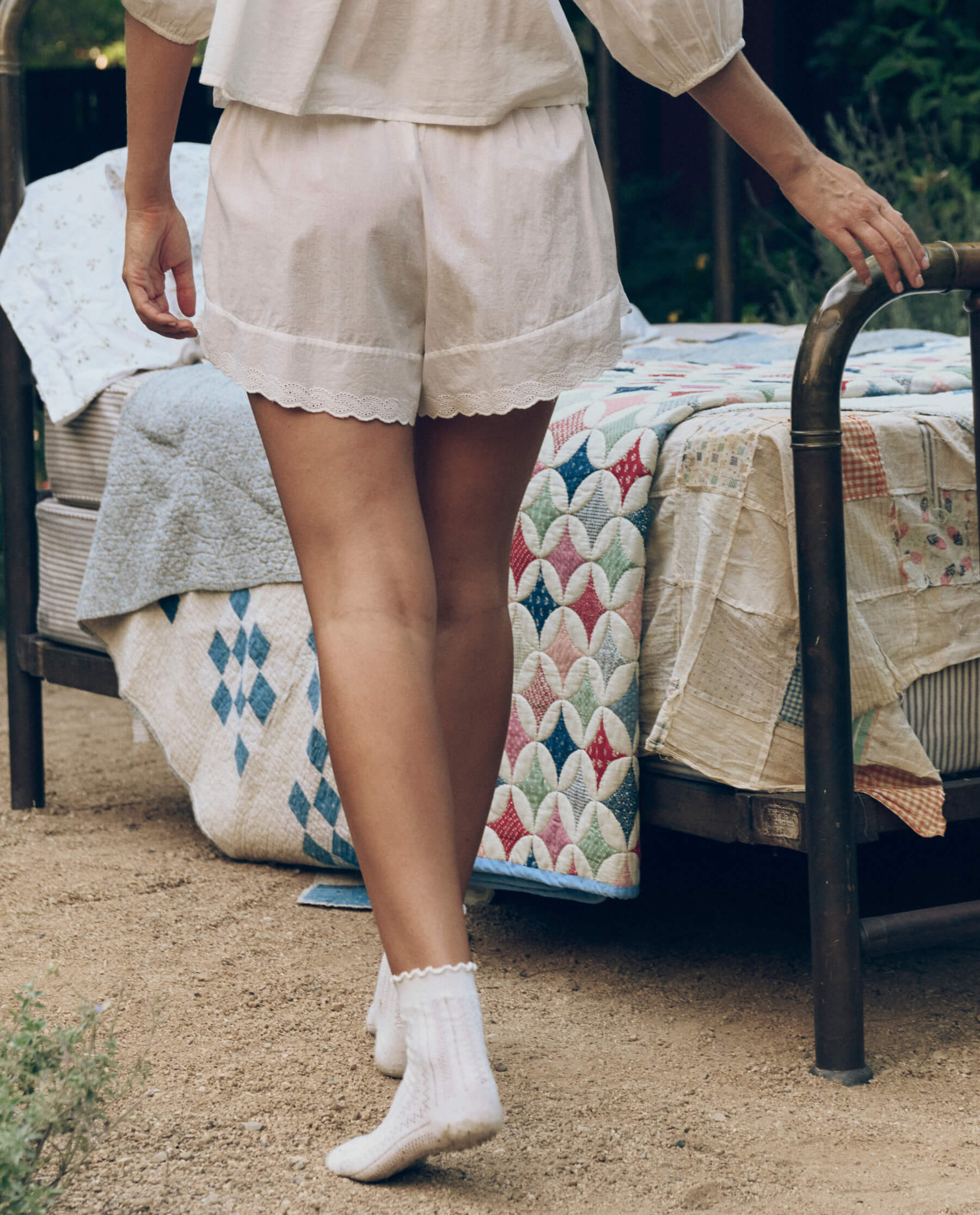 The Eyelet Tap Short. -- True White - Image 5