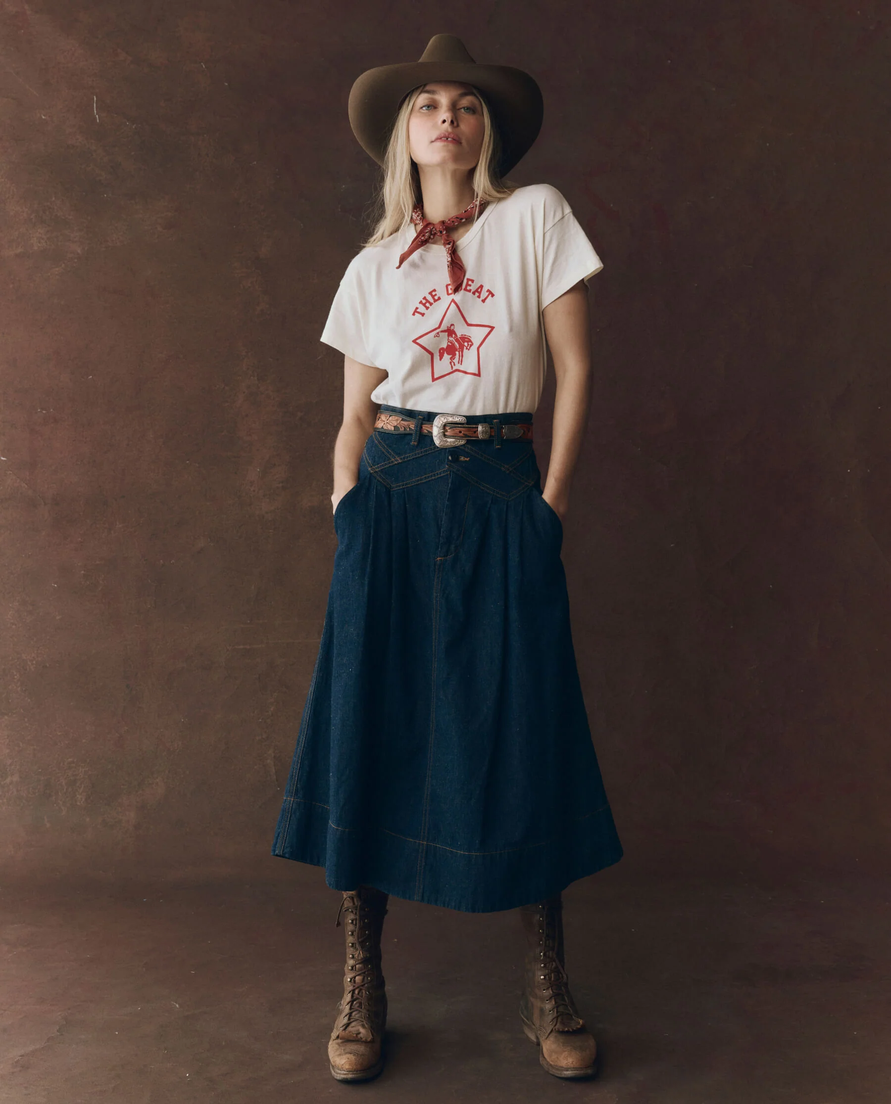 The Field Skirt. -- Midnight Rinse - Image 4