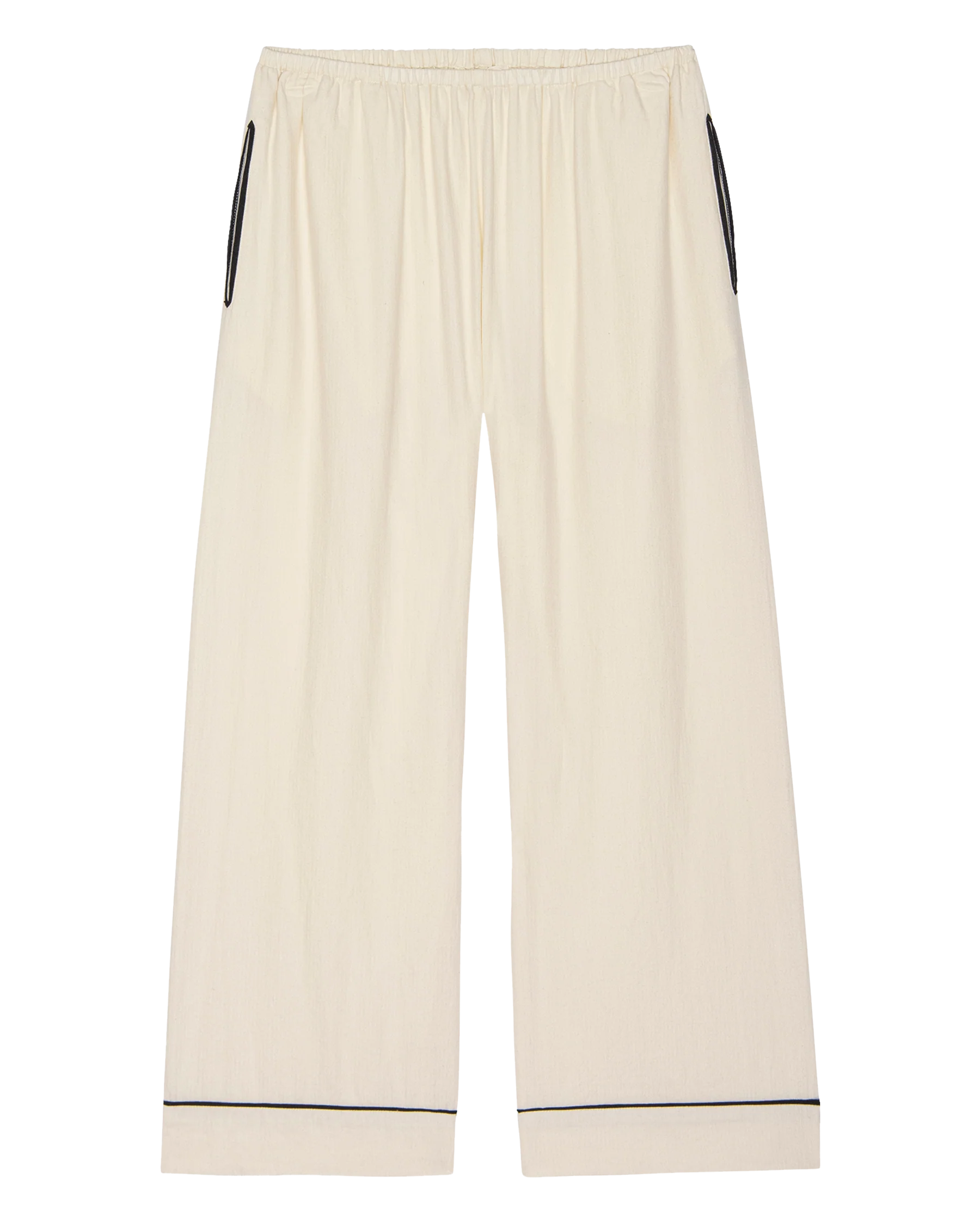 The Flannel Western Easy Sleep Pant. -- Cream and Black - Image 5