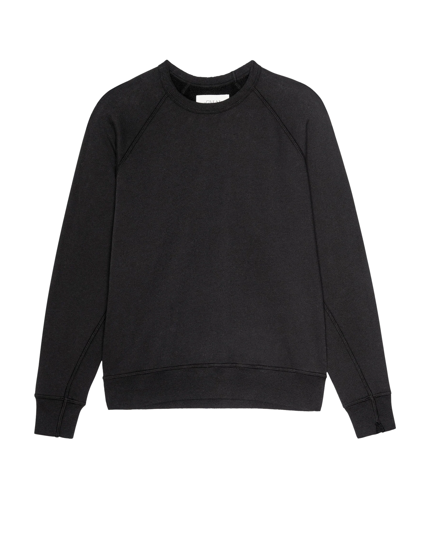 The Fleece College Sweatshirt. Solid -- Almost Black - Image 6
