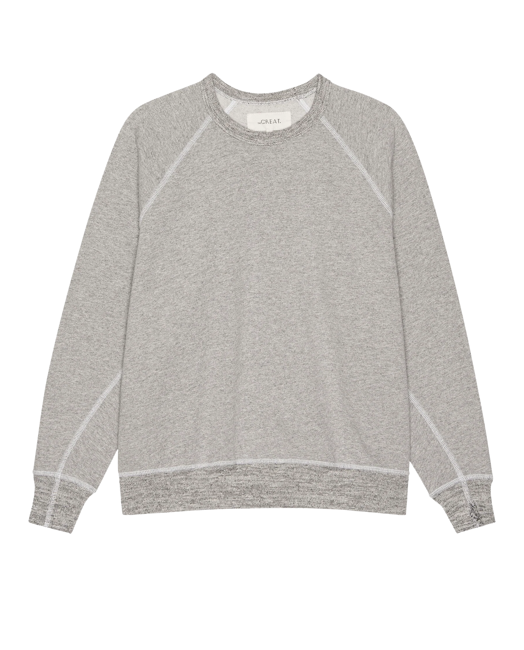 The Fleece College Sweatshirt. Solid -- Heather Grey - Image 6