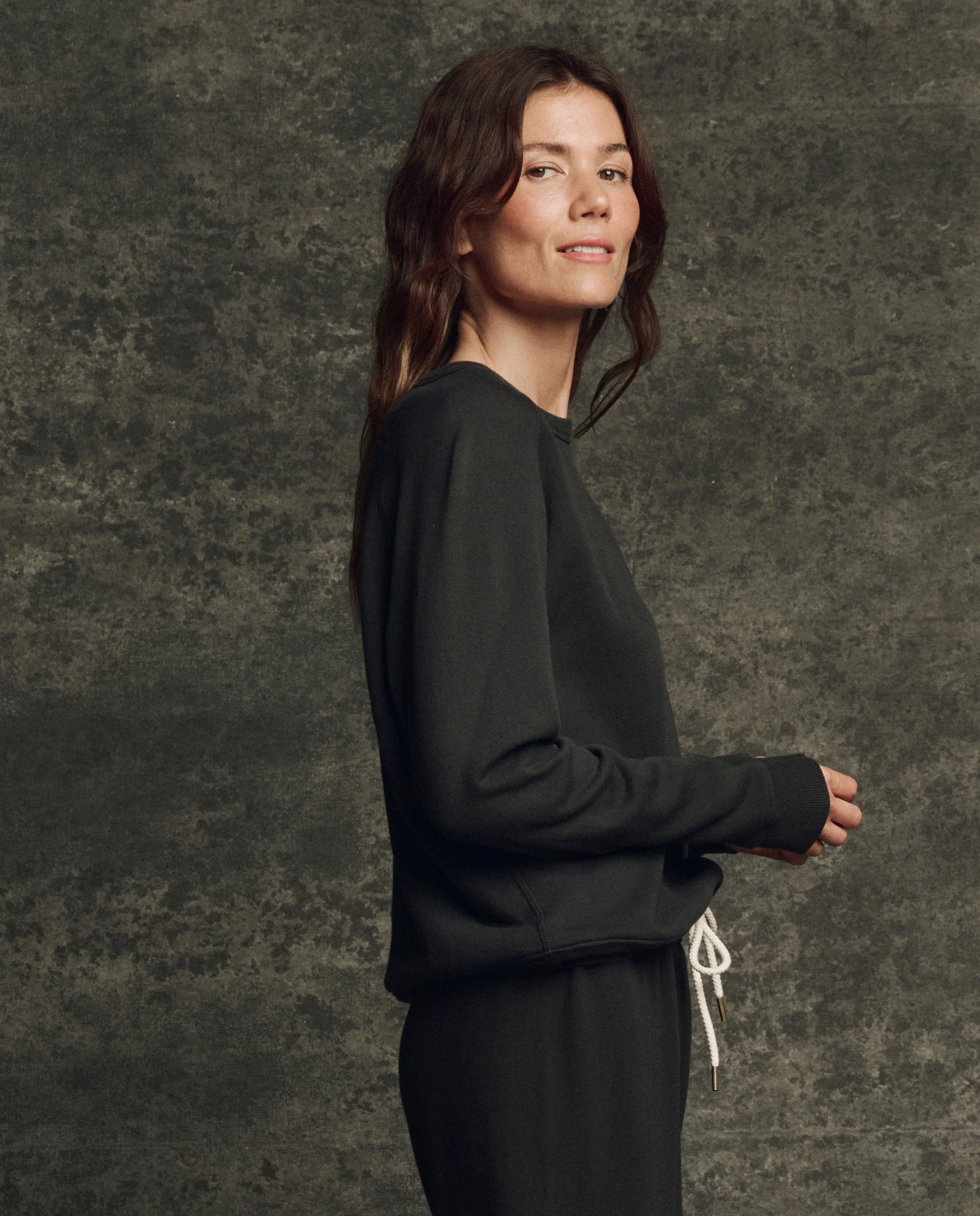 The Fleece Rookie Sweatshirt. Solid -- Almost Black - Image 3