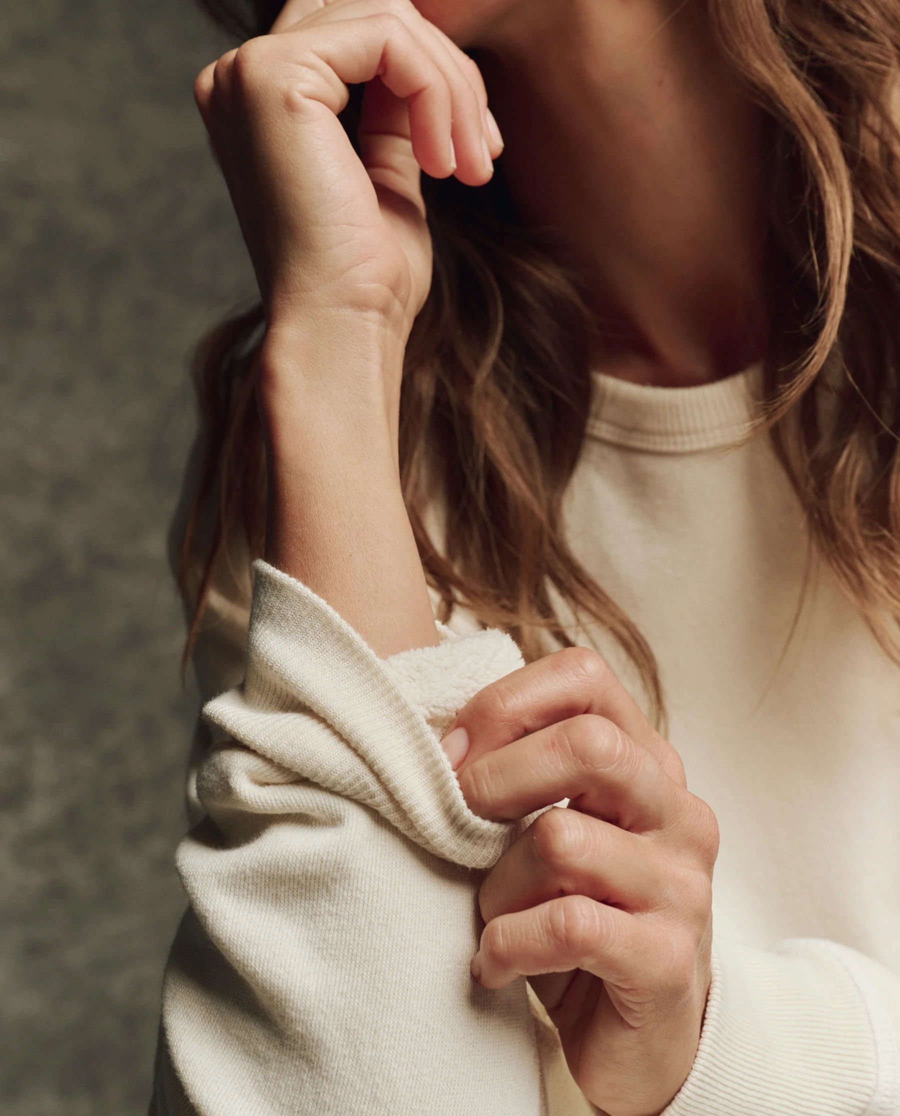 The Fleece College Sweatshirt. Solid -- Almost Black - Image 5