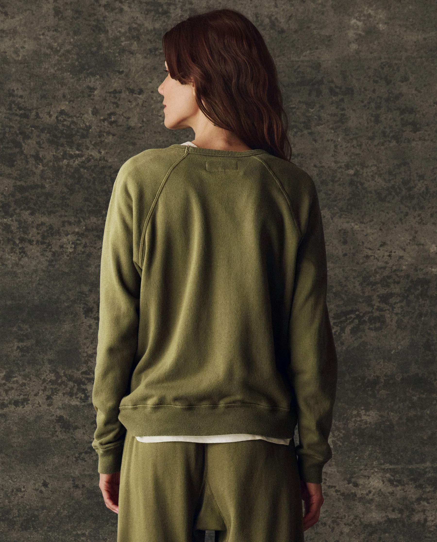 The Fleece Rookie Sweatshirt. Solid -- Army - Image 2