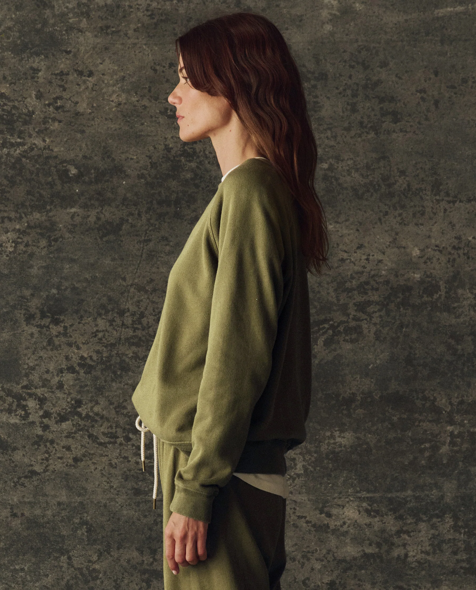 The Fleece Rookie Sweatshirt. Solid -- Army - Image 3