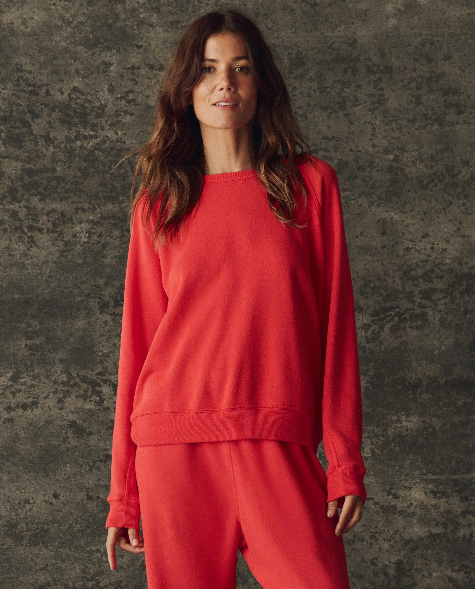 The Fleece Rookie Sweatshirt. Solid -- Bright Red - Image 2