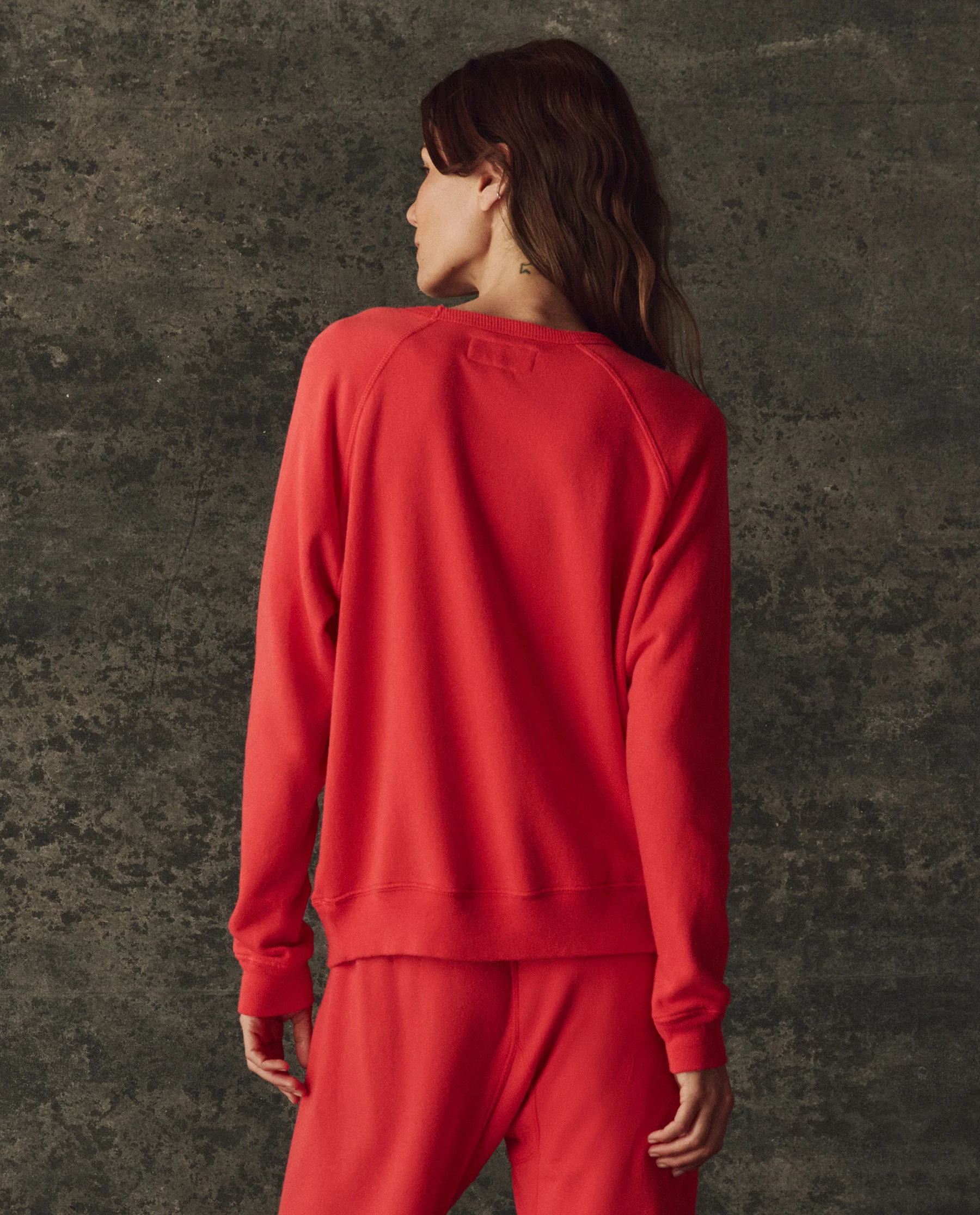 The Fleece Rookie Sweatshirt. Solid -- Bright Red - Image 3