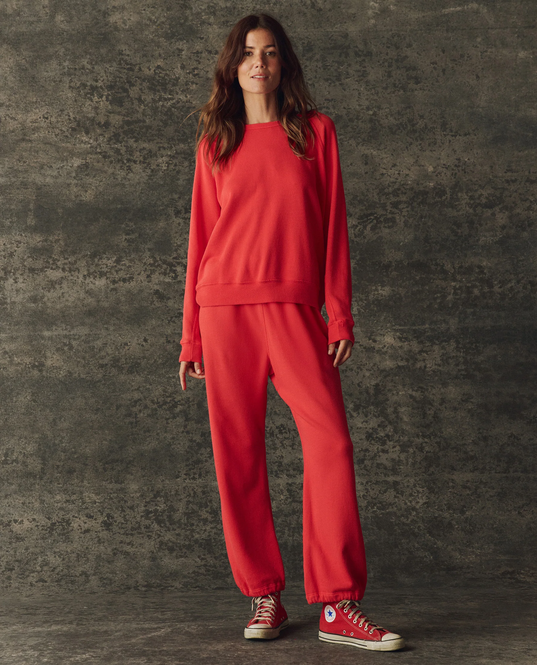 The Fleece Rookie Sweatshirt. Solid -- Bright Red - Image 5
