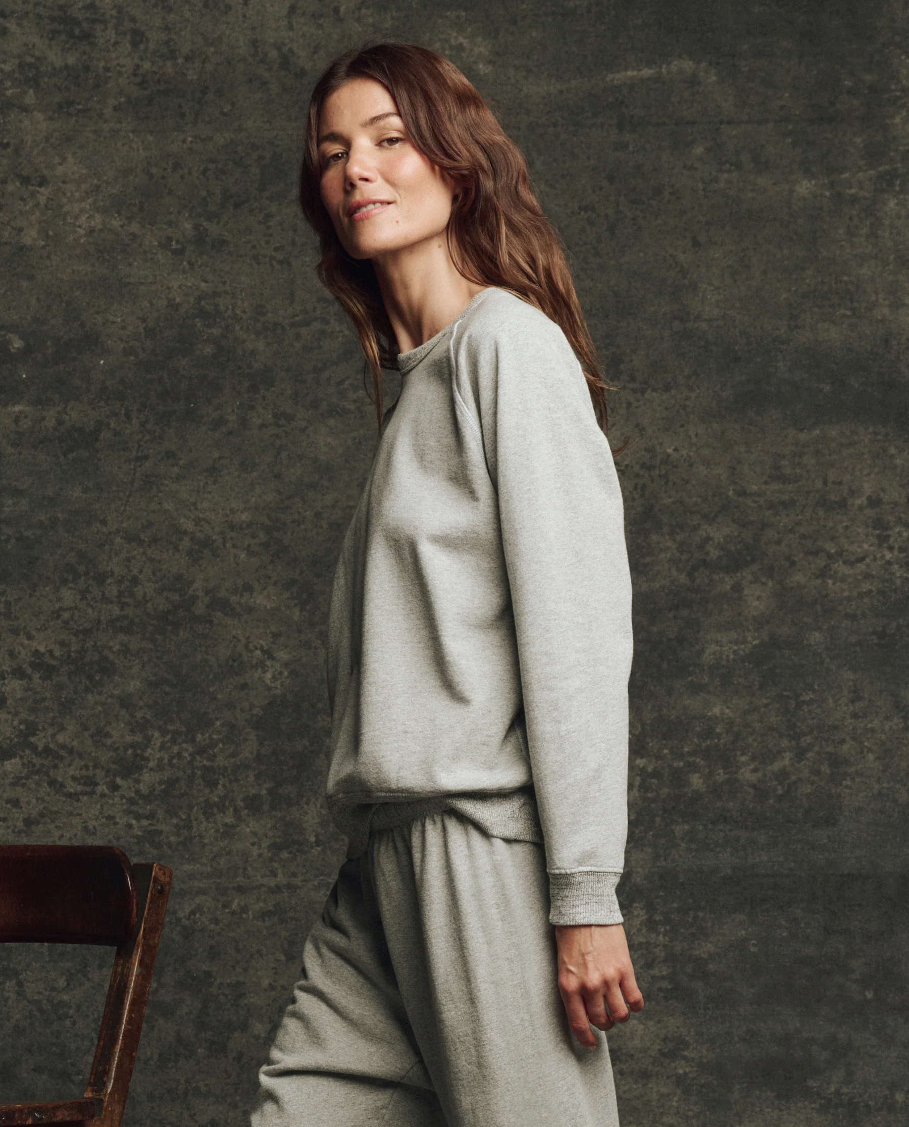 The Fleece Rookie Sweatshirt. Solid -- Heather Grey - Image 3