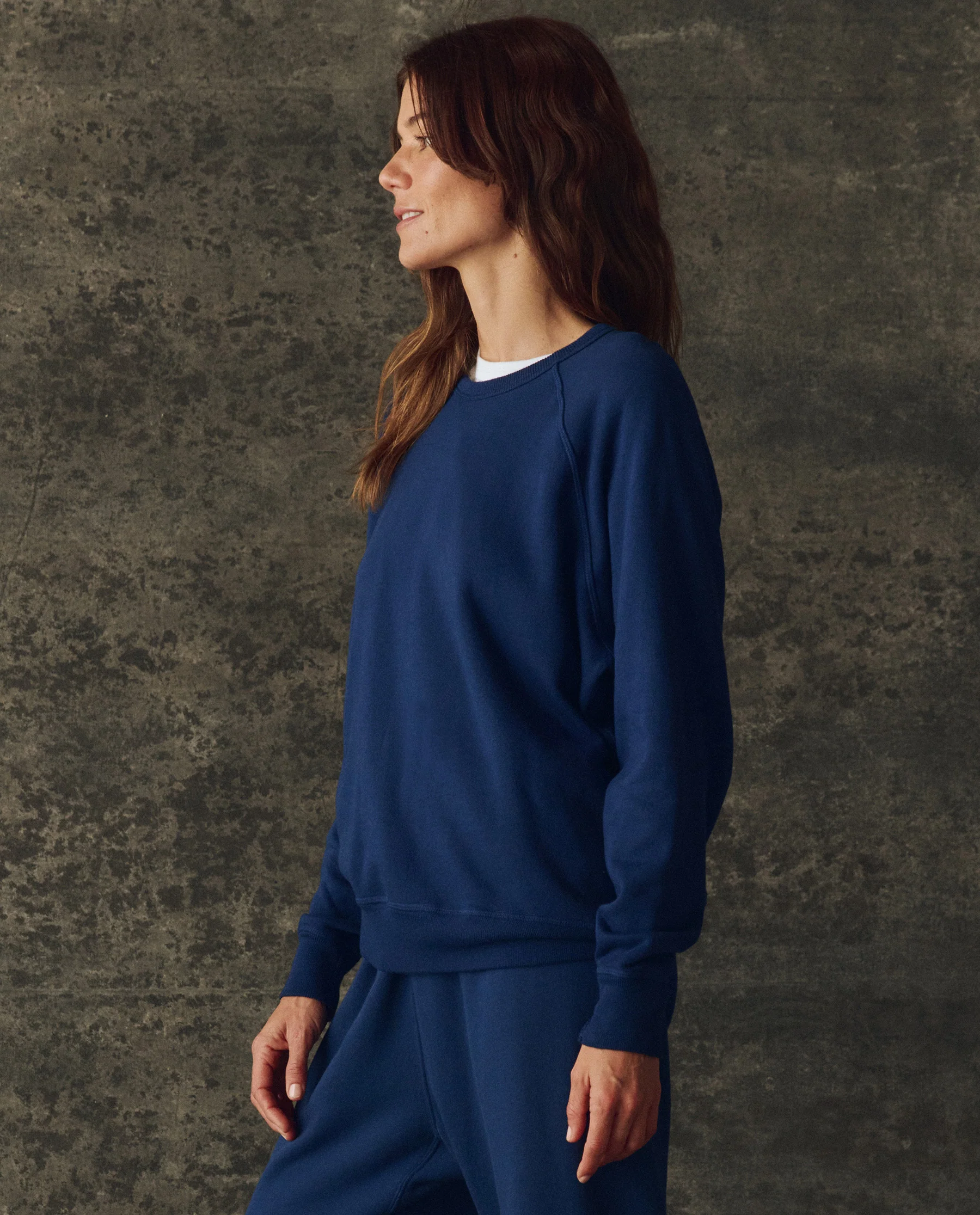 The Fleece Rookie Sweatshirt. Solid -- Navy - Image 3