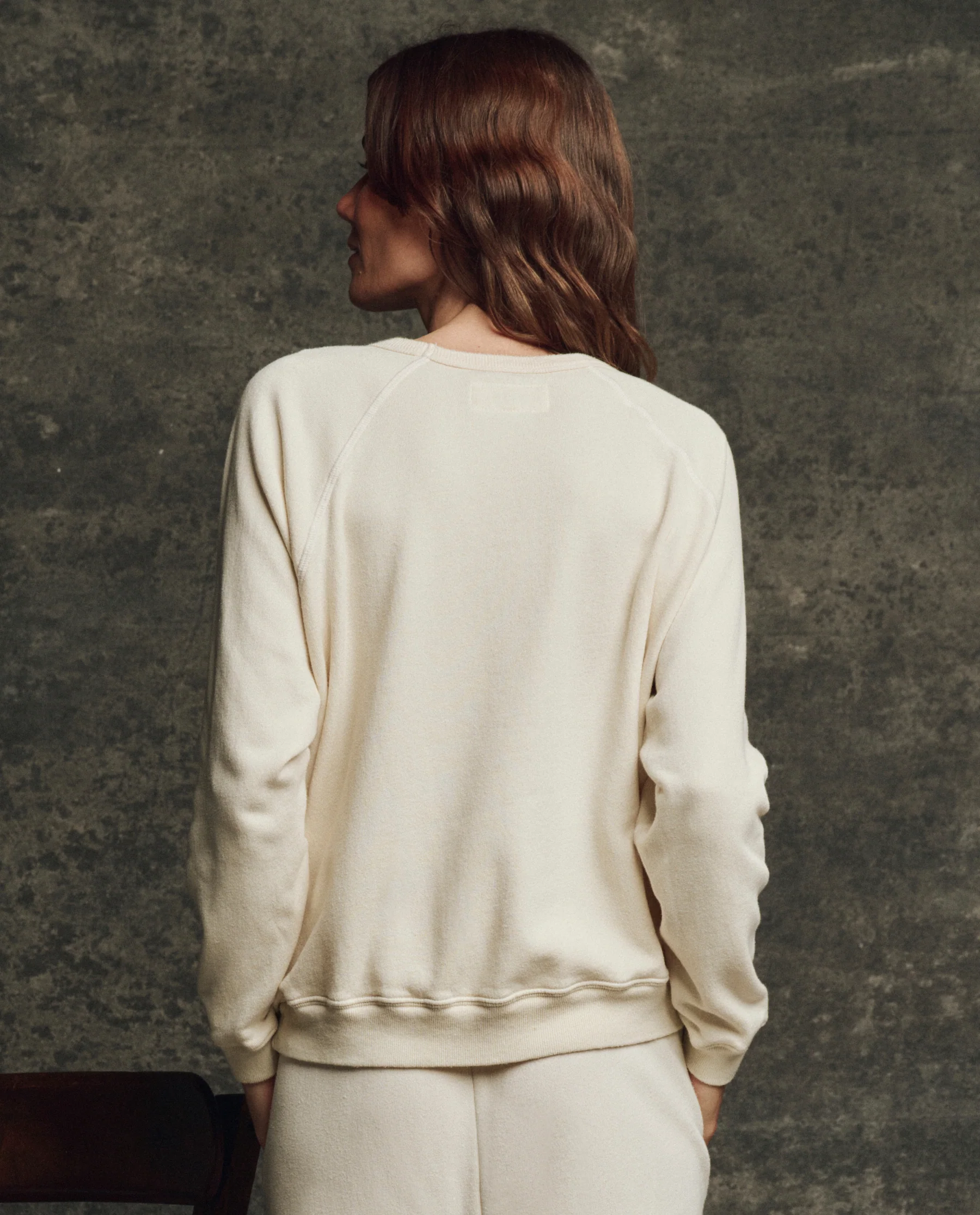 The Fleece Rookie Sweatshirt. Solid -- Washed White - Image 3