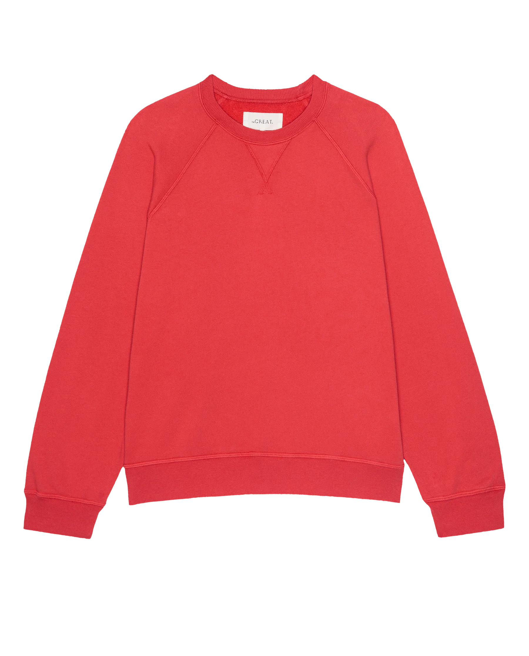 The Fleece Slouch Sweatshirt. Solid -- Bright Red - Image 6