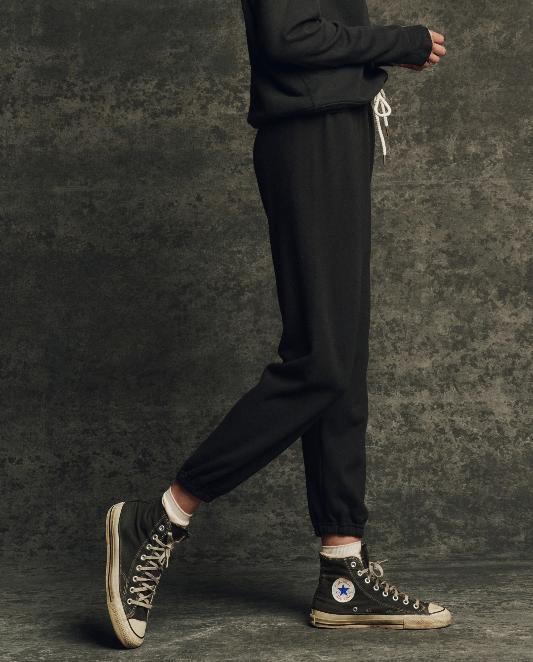 The Fleece Stadium Sweatpant. Solid -- Almost Black - Image 3