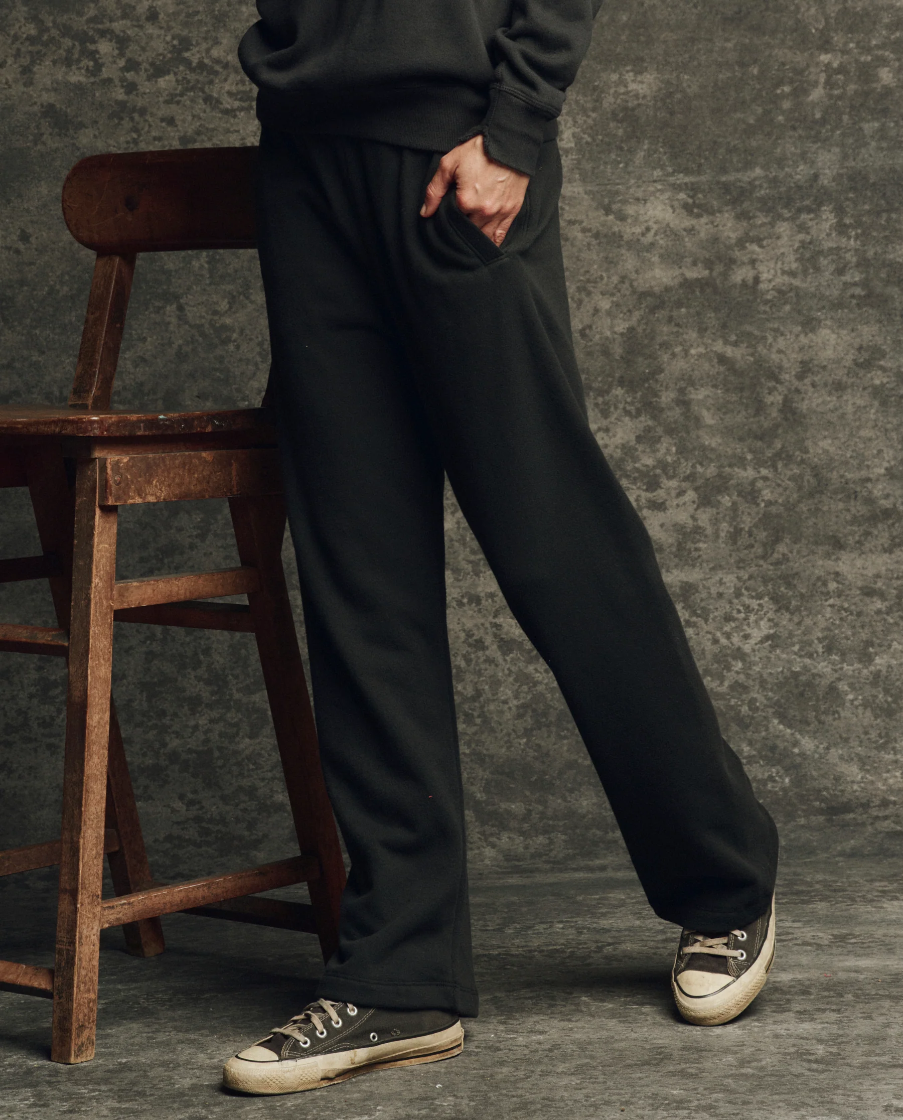 The Fleece Victory Sweatpant. Solid -- Almost Black - Image 3