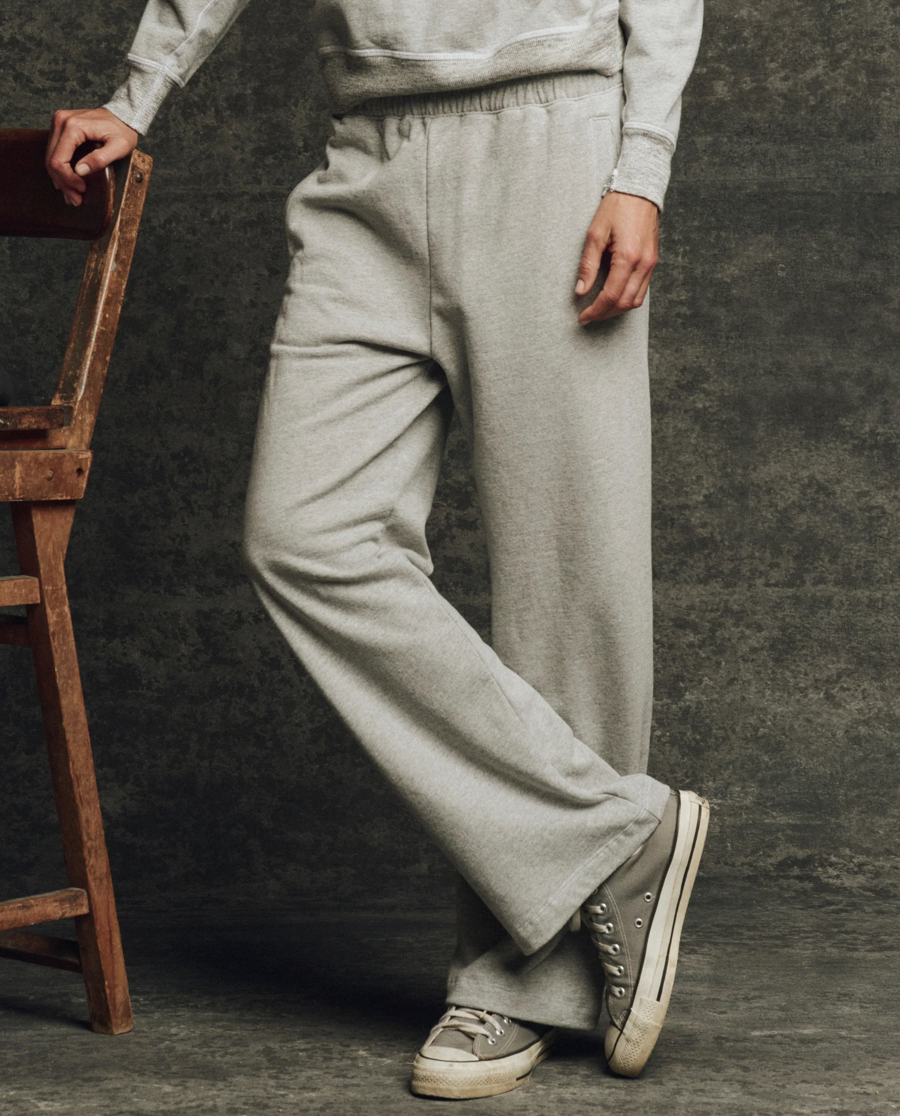 The Fleece Victory Sweatpant. Solid -- Heather Grey - Image 3