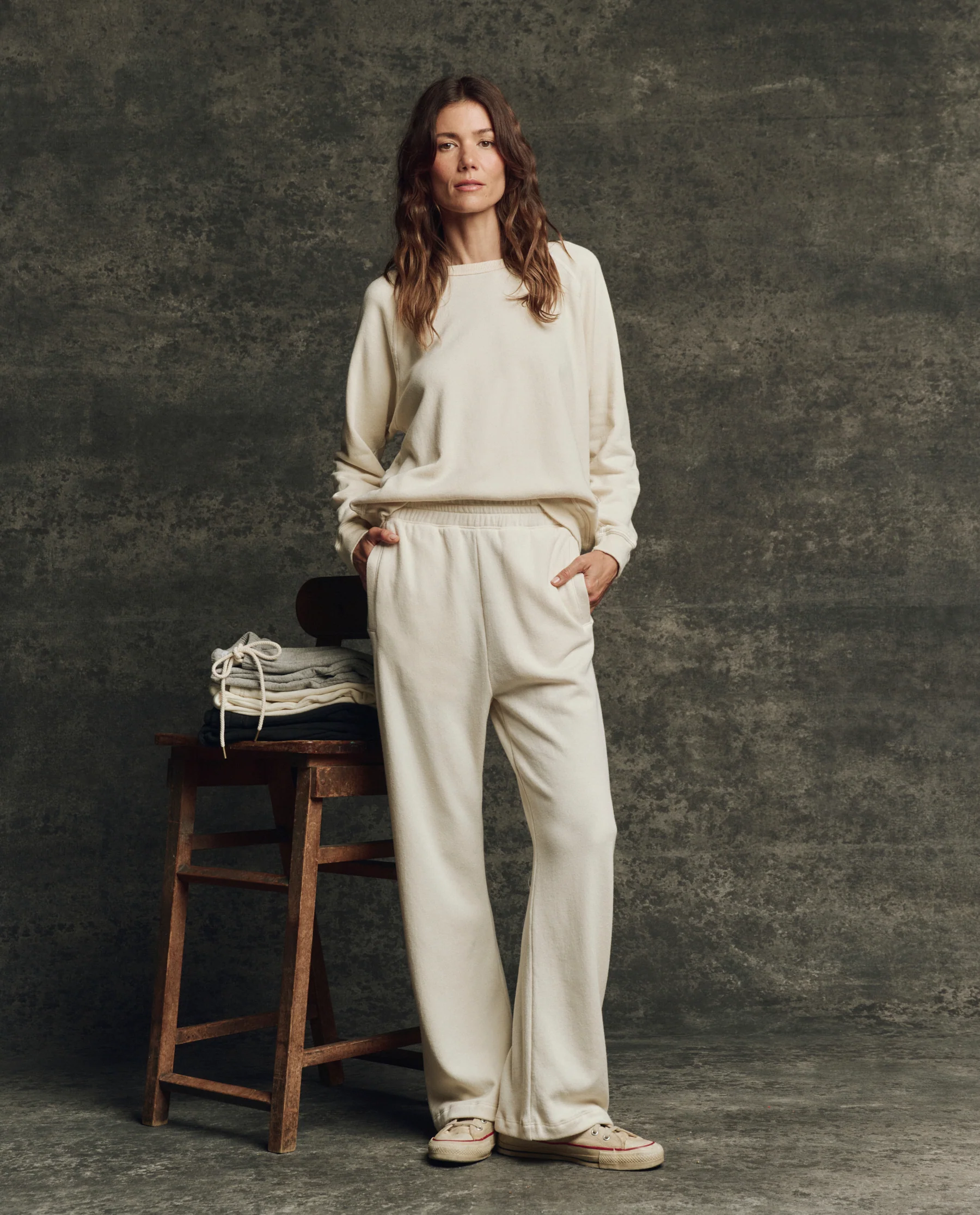 The Fleece Victory Sweatpant. Solid -- Washed White - Image 4