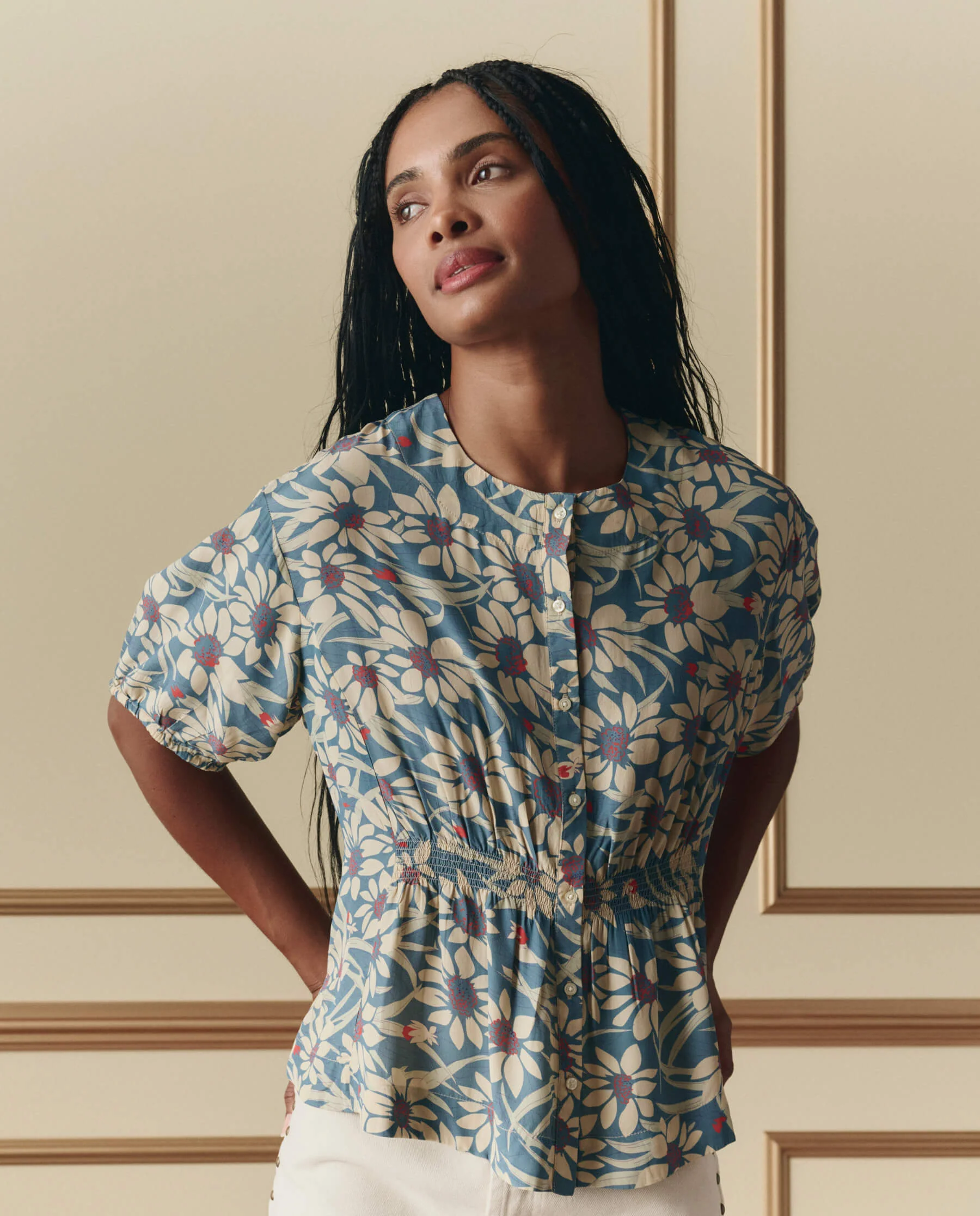 The Hayflower Top. -- Blue Scattered Bloom - Image 2