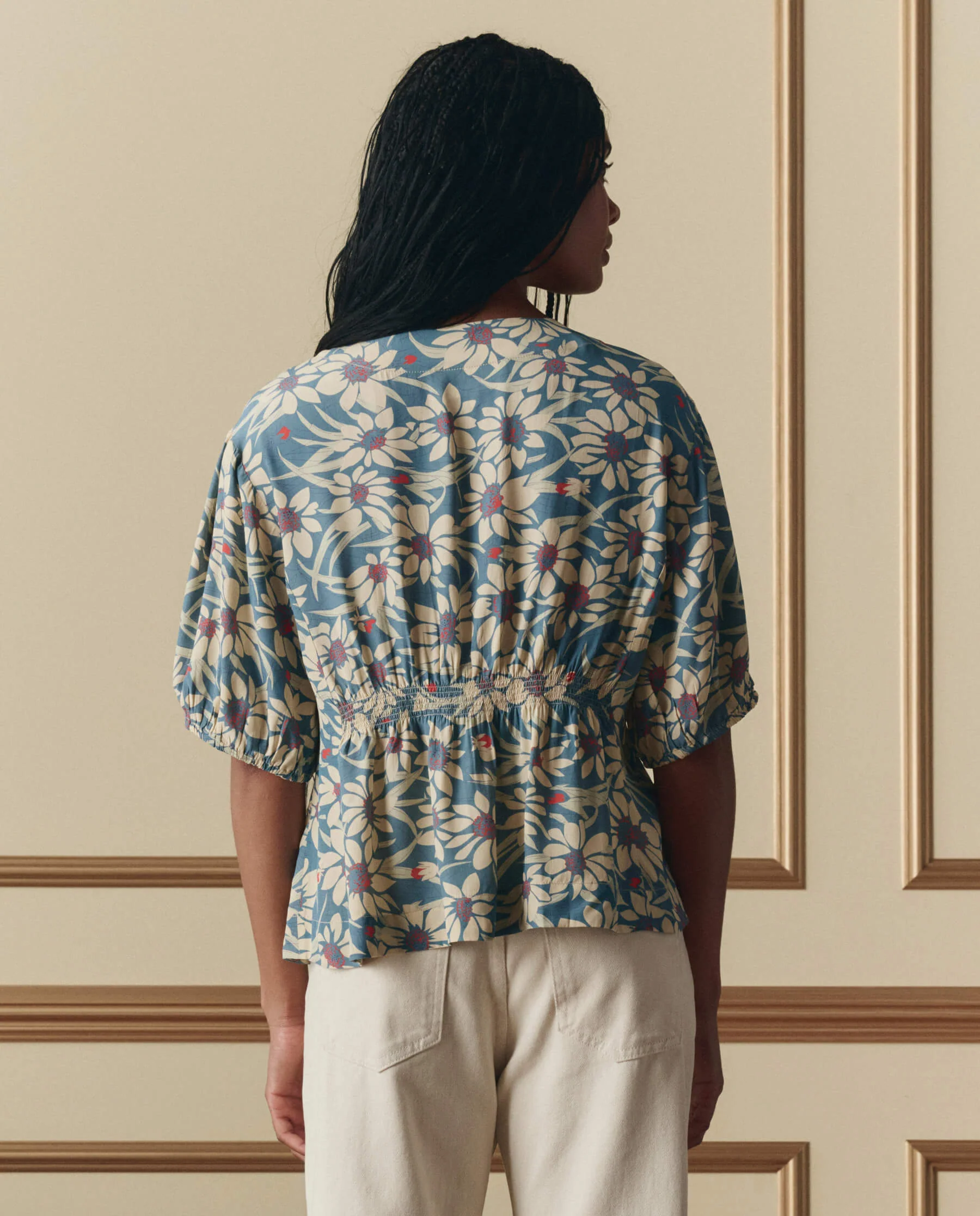The Hayflower Top. -- Blue Scattered Bloom - Image 3