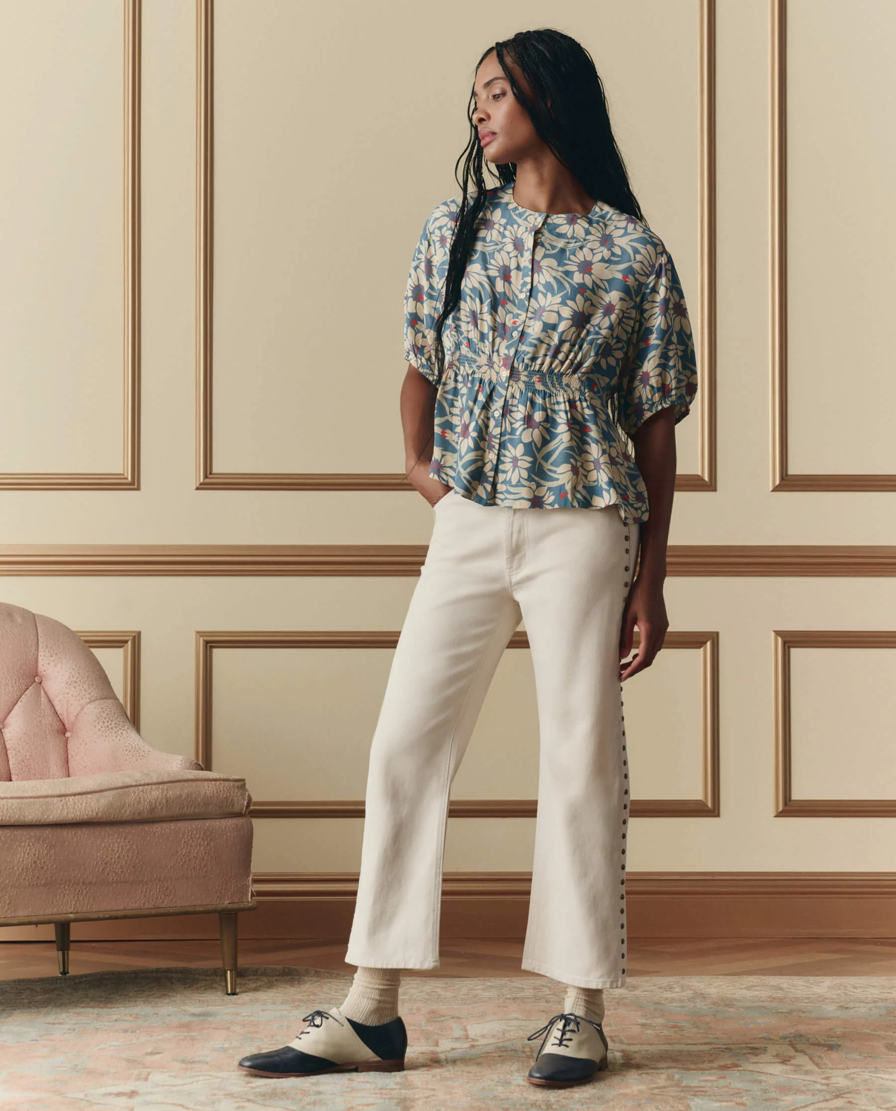 The Hayflower Top. -- Blue Scattered Bloom - Image 4