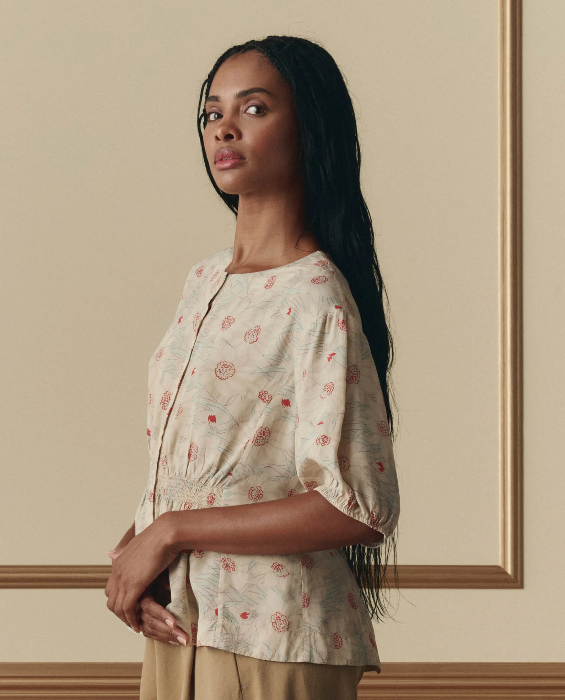 The Hayflower Top. -- Champagne Scattered Bloom - Image 2
