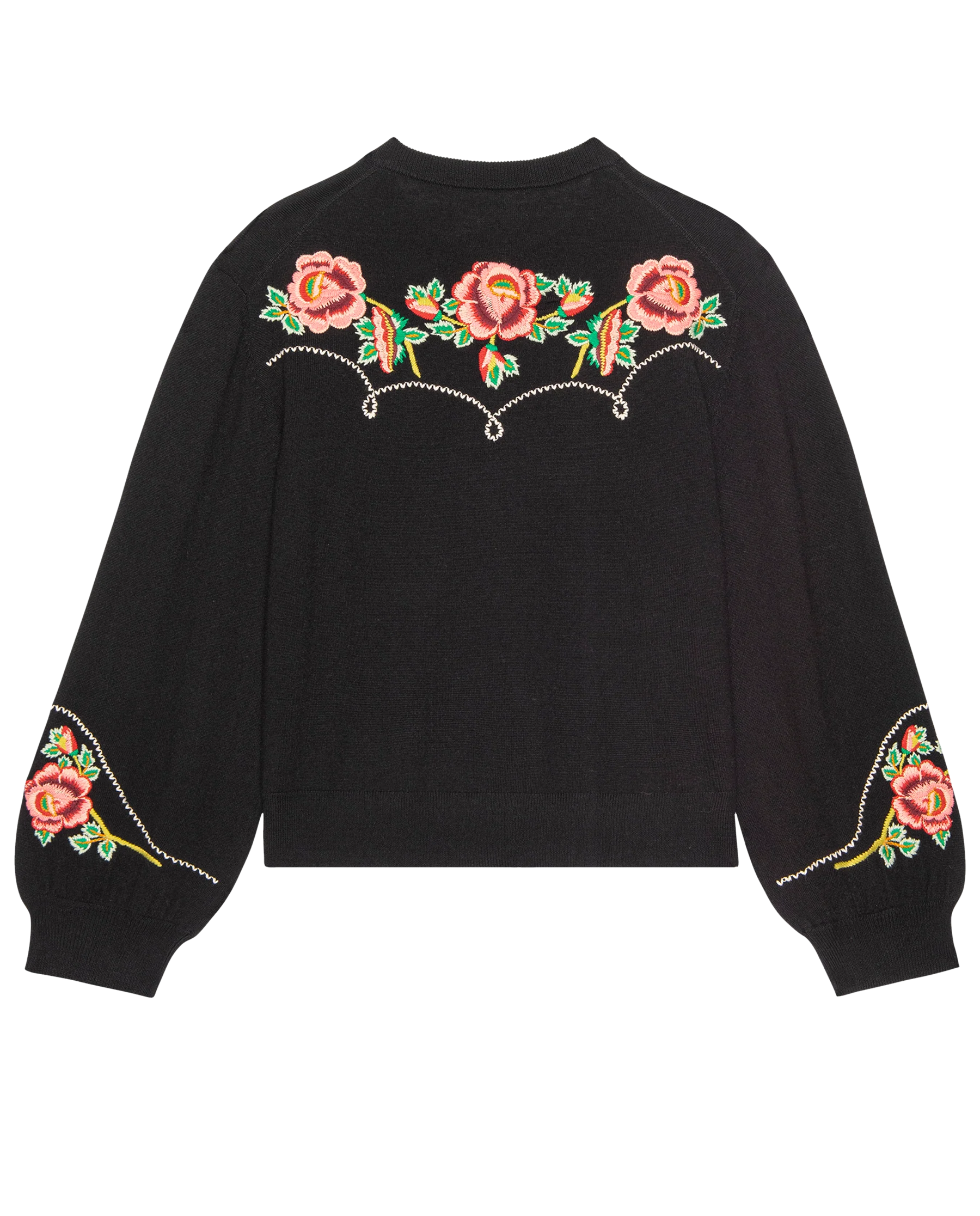 The Heirloom Rose Western Cardigan. -- Black - Image 5