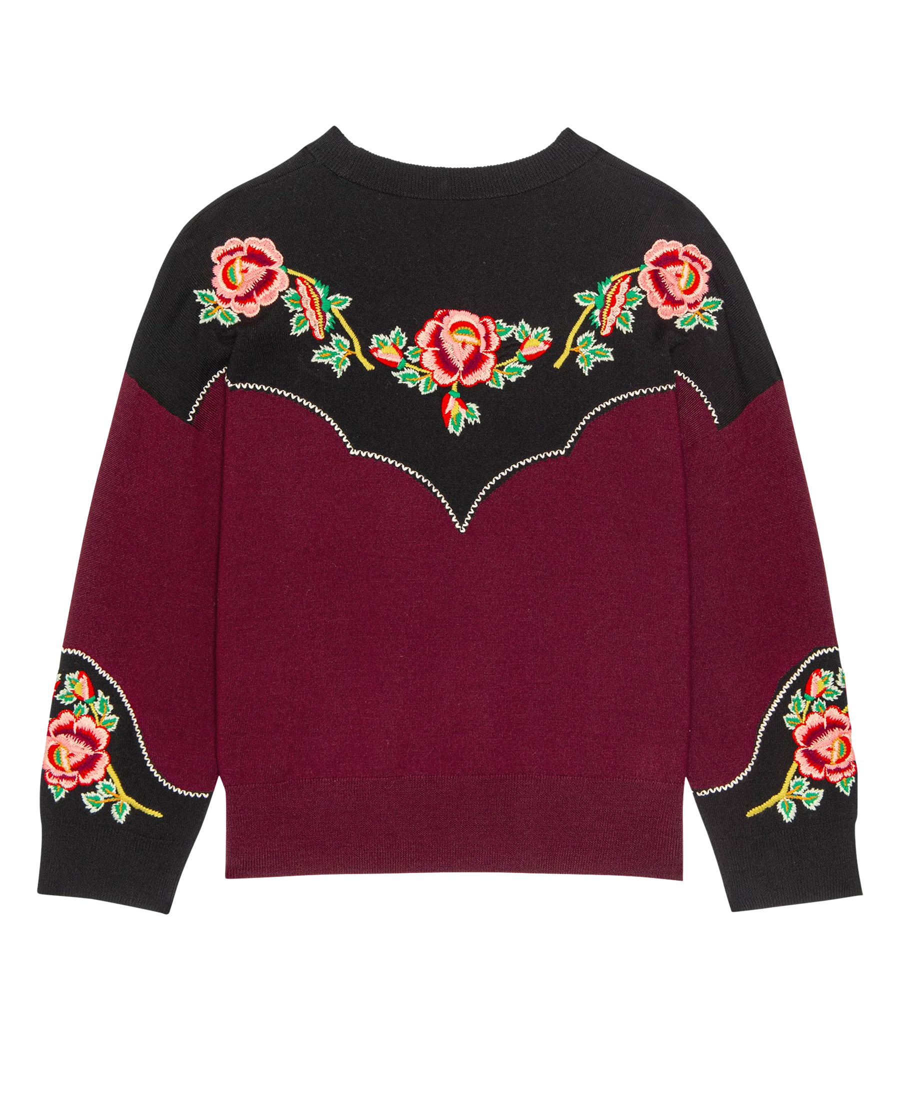 The Heirloom Rose Western Pullover. -- Wine - Image 5