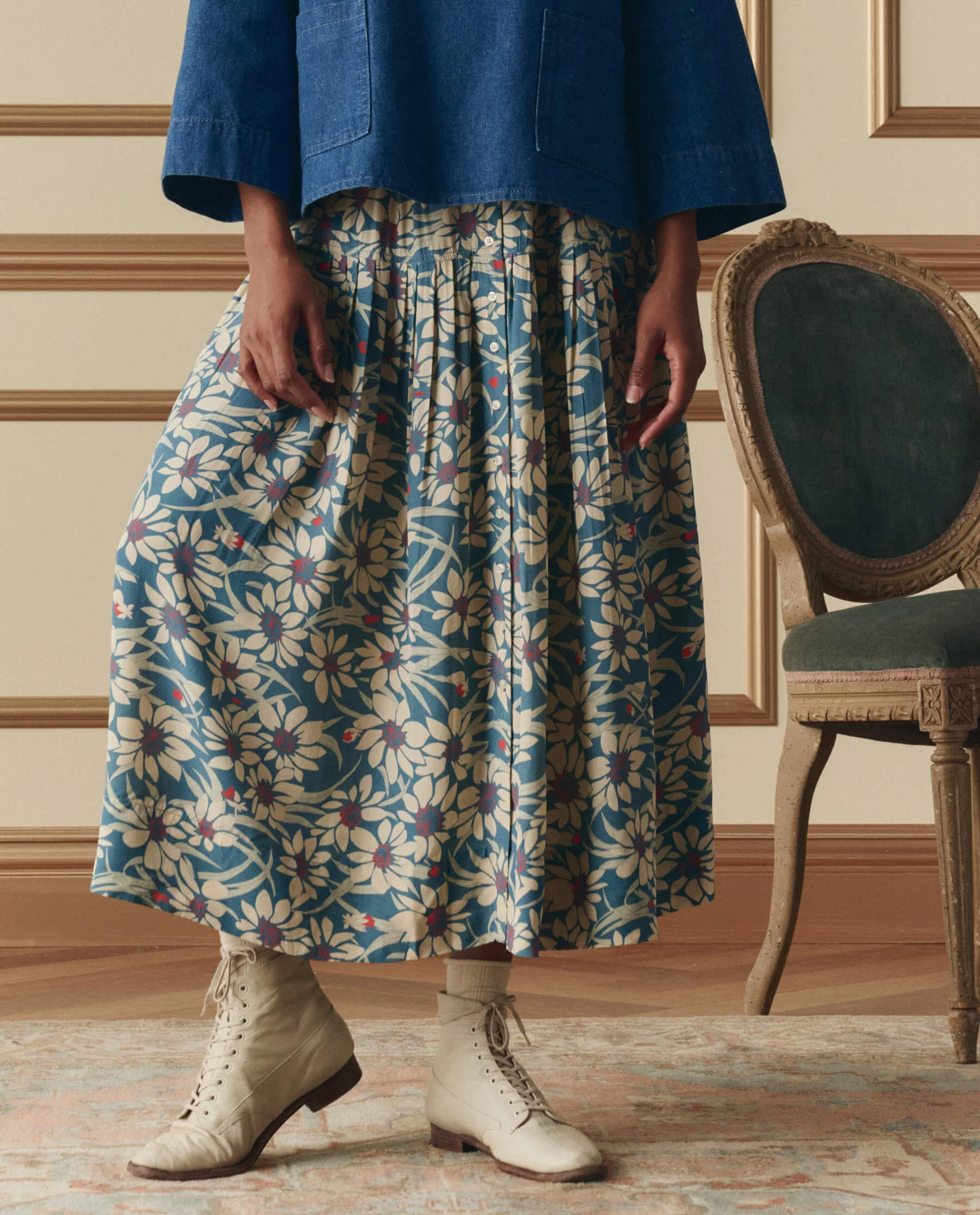 The Highland Skirt. -- Blue Scattered Bloom - Image 2