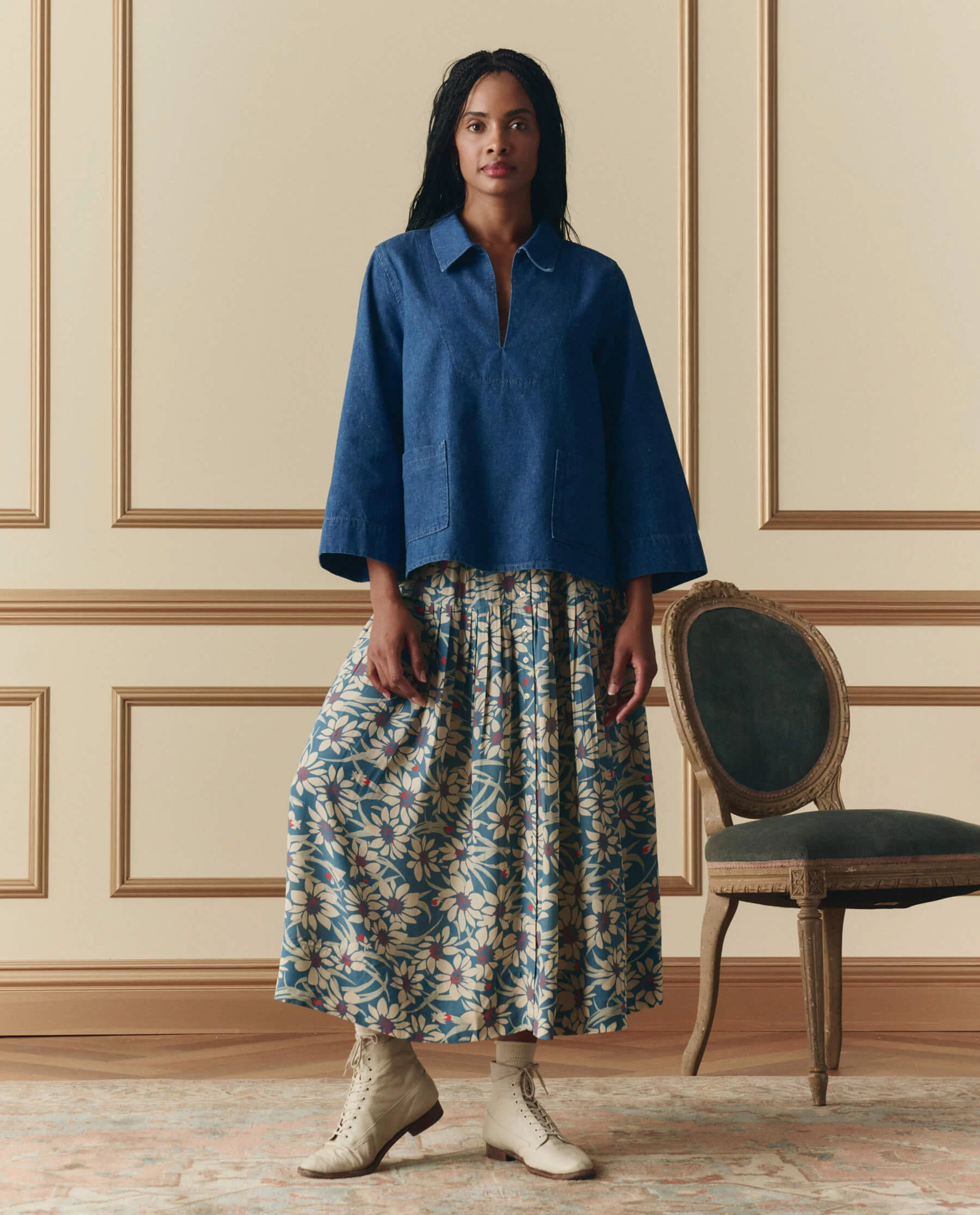 The Highland Skirt. -- Blue Scattered Bloom - Image 5