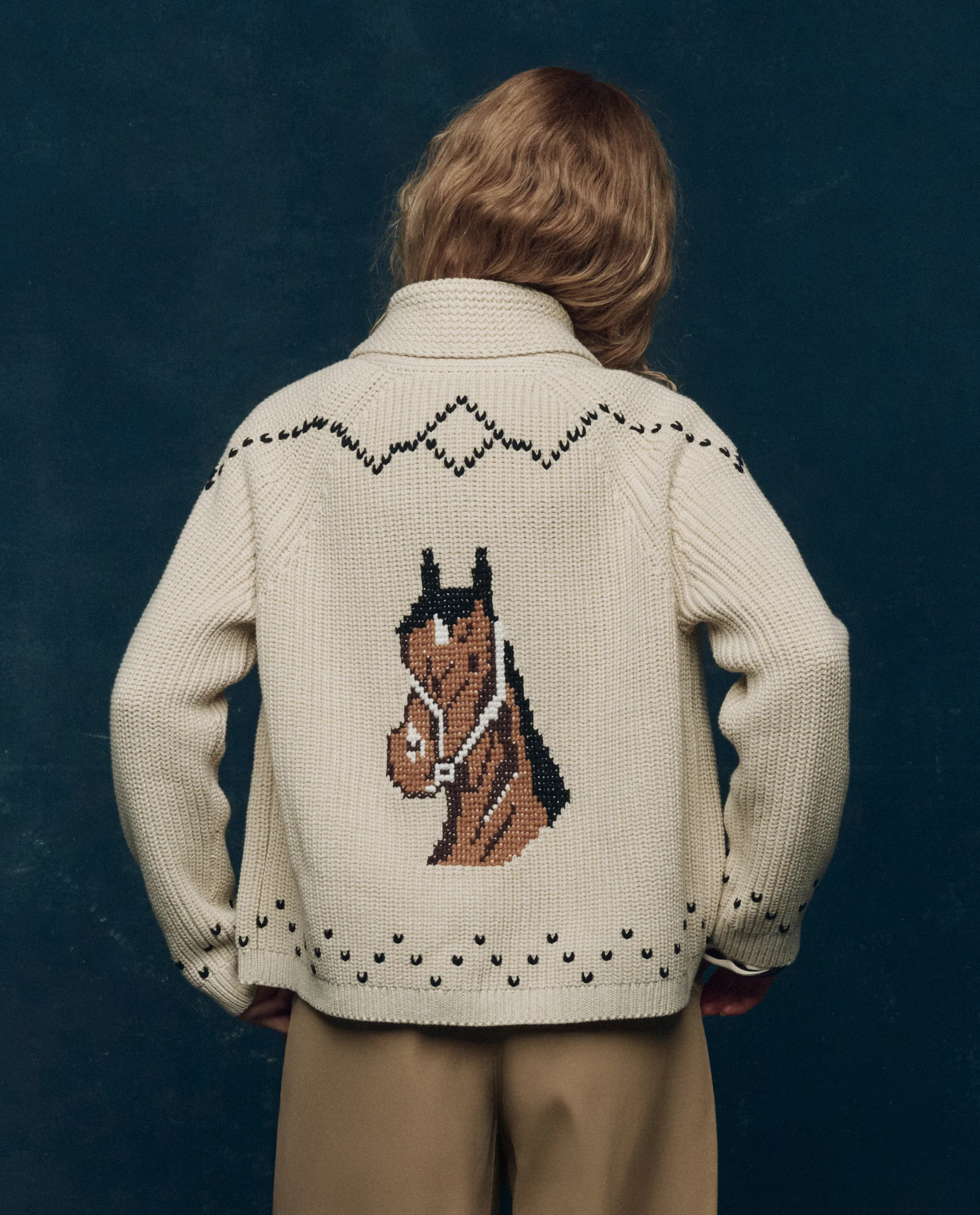 The Horse Lodge Cardigan. -- Cream - Image 4