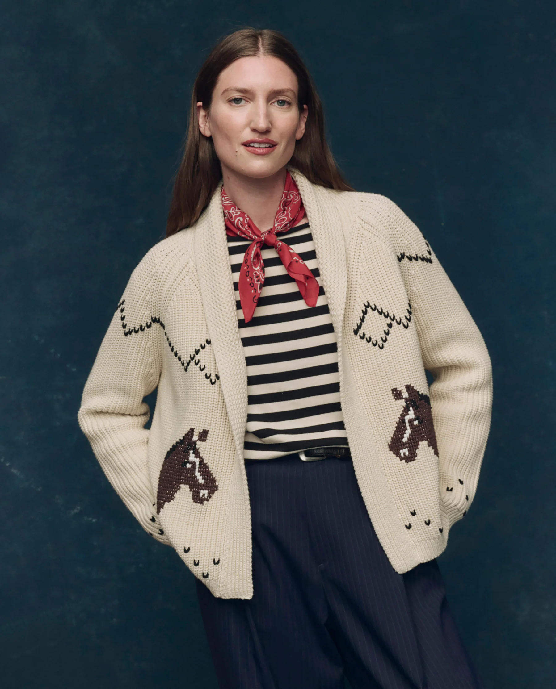 The Horse Lodge Cardigan. -- Cream - Image 5