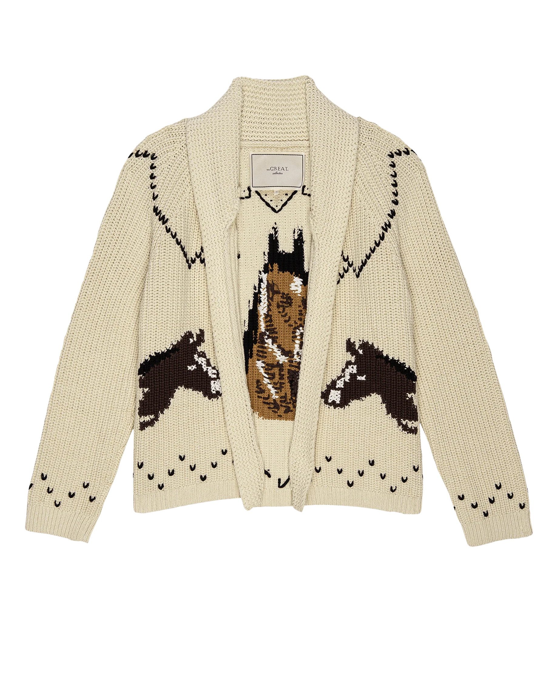 The Horse Lodge Cardigan. -- Cream - Image 6