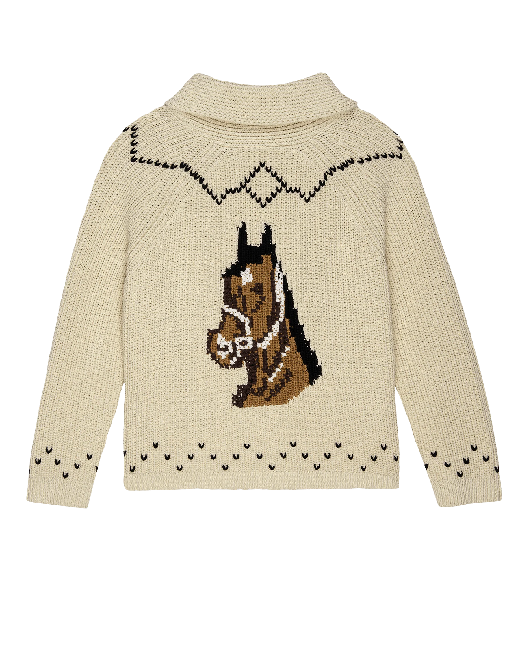 The Horse Lodge Cardigan. -- Cream - Image 7