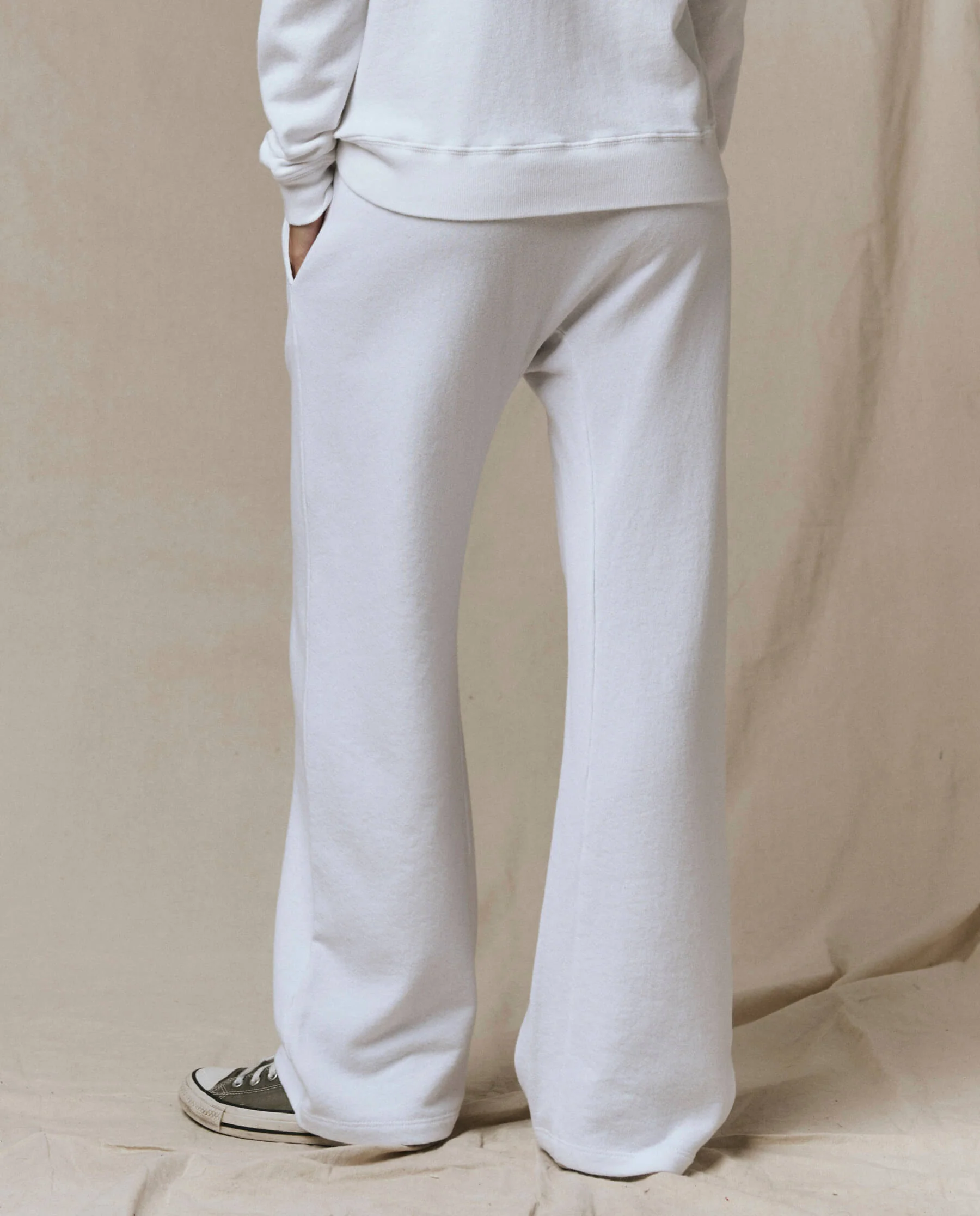 The Horseshoe Sweatpant. Solid -- True White - Image 3