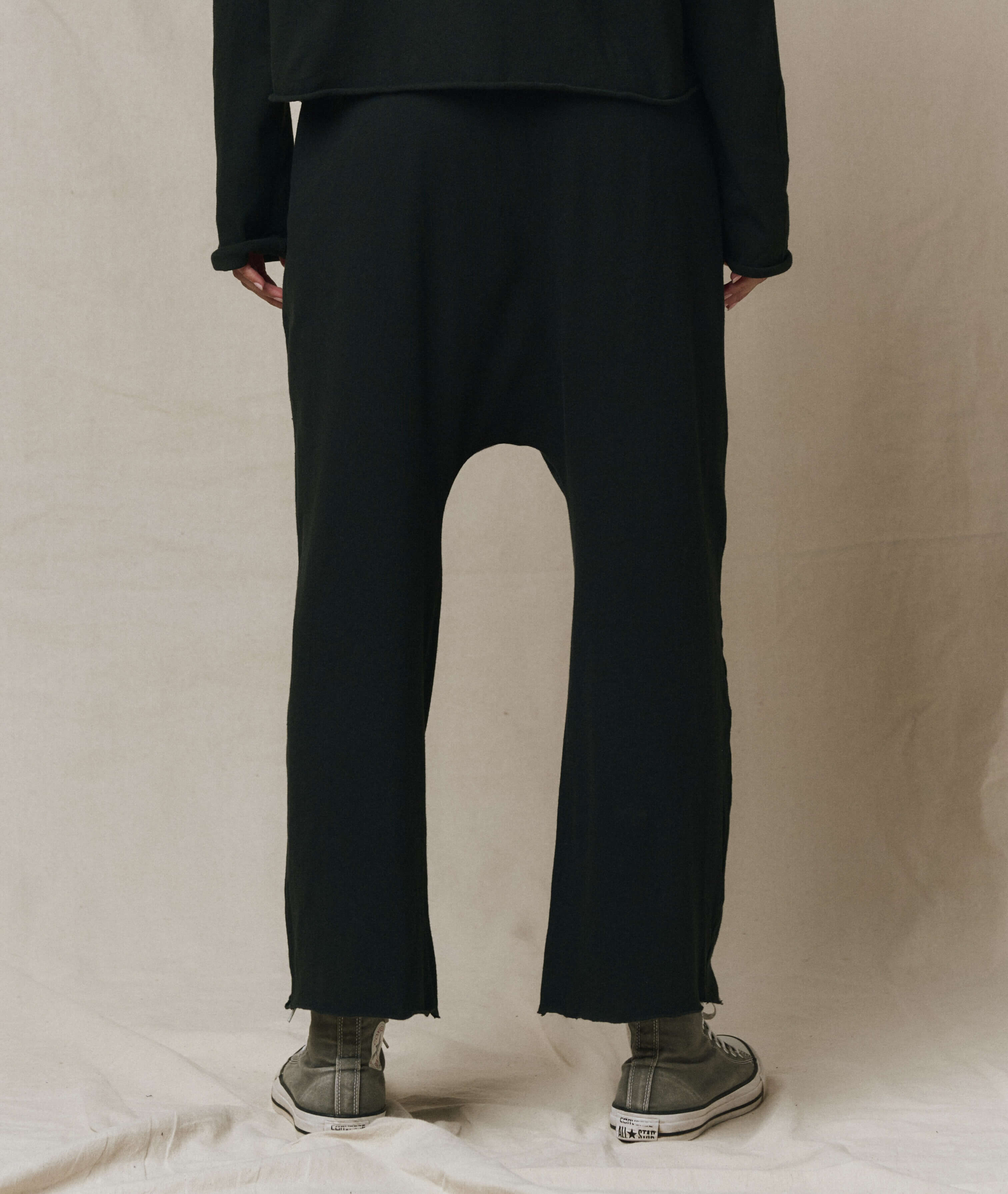 The Jersey Crop Pant. -- Almost Black - Image 4