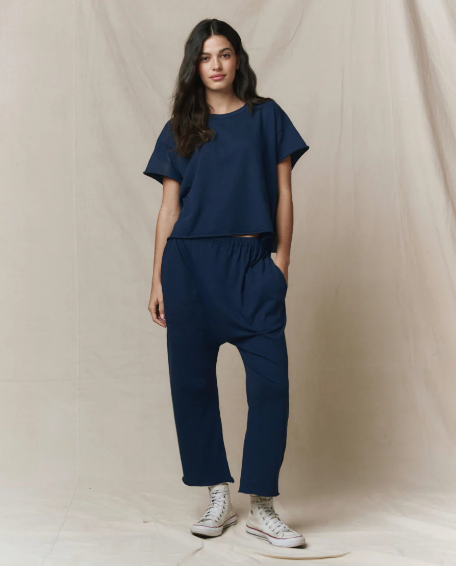 The Jersey Crop Pant. -- True Navy - Image 3