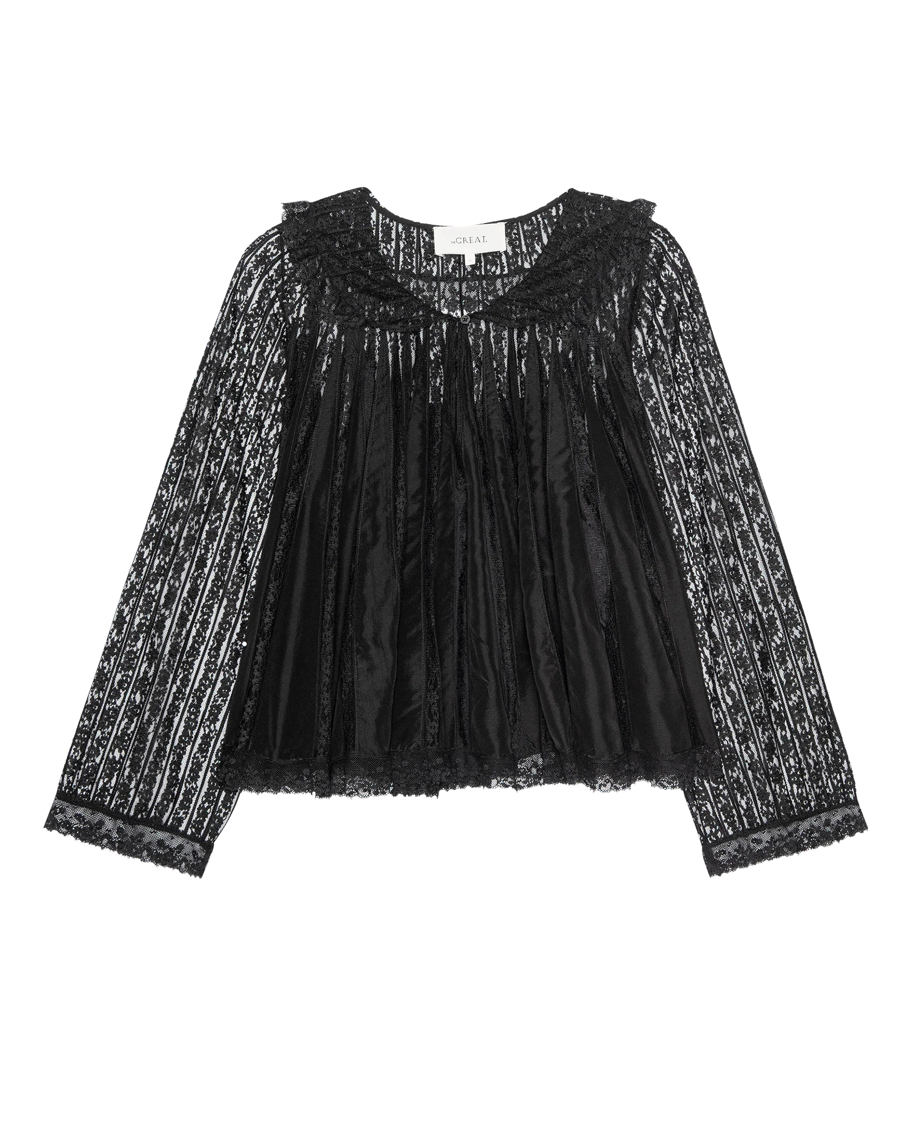 The Keepsake Lace Collared Top. -- Black - Image 5