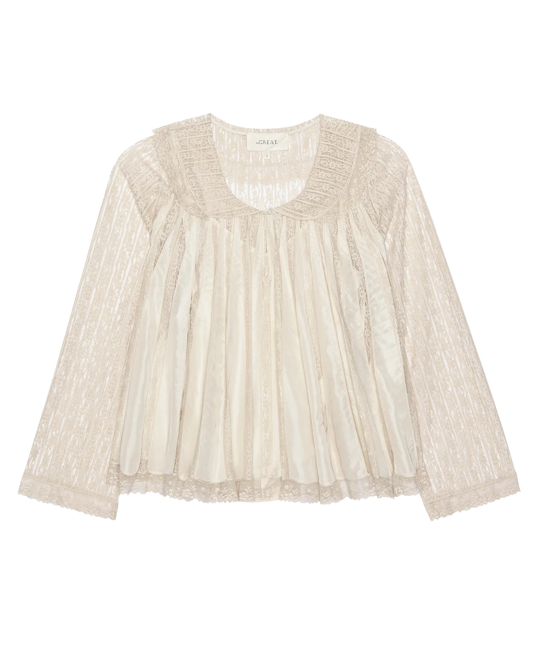The Keepsake Lace Collared Top. -- Cream - Image 6