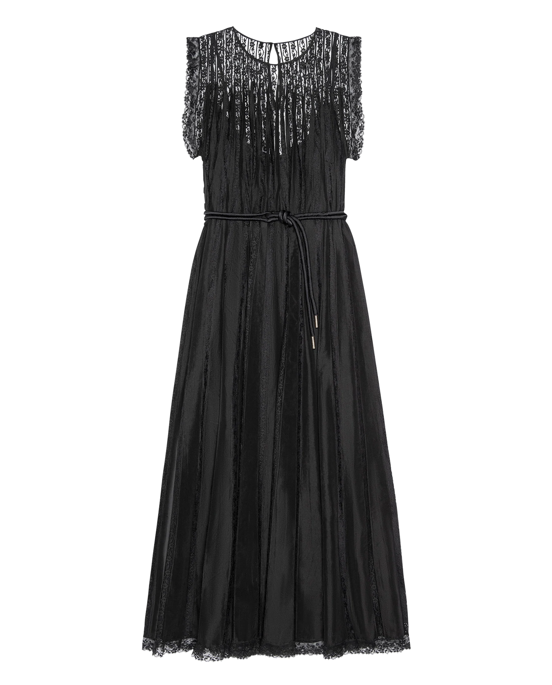 The Keepsake Lace Column Dress. -- Black - Image 5
