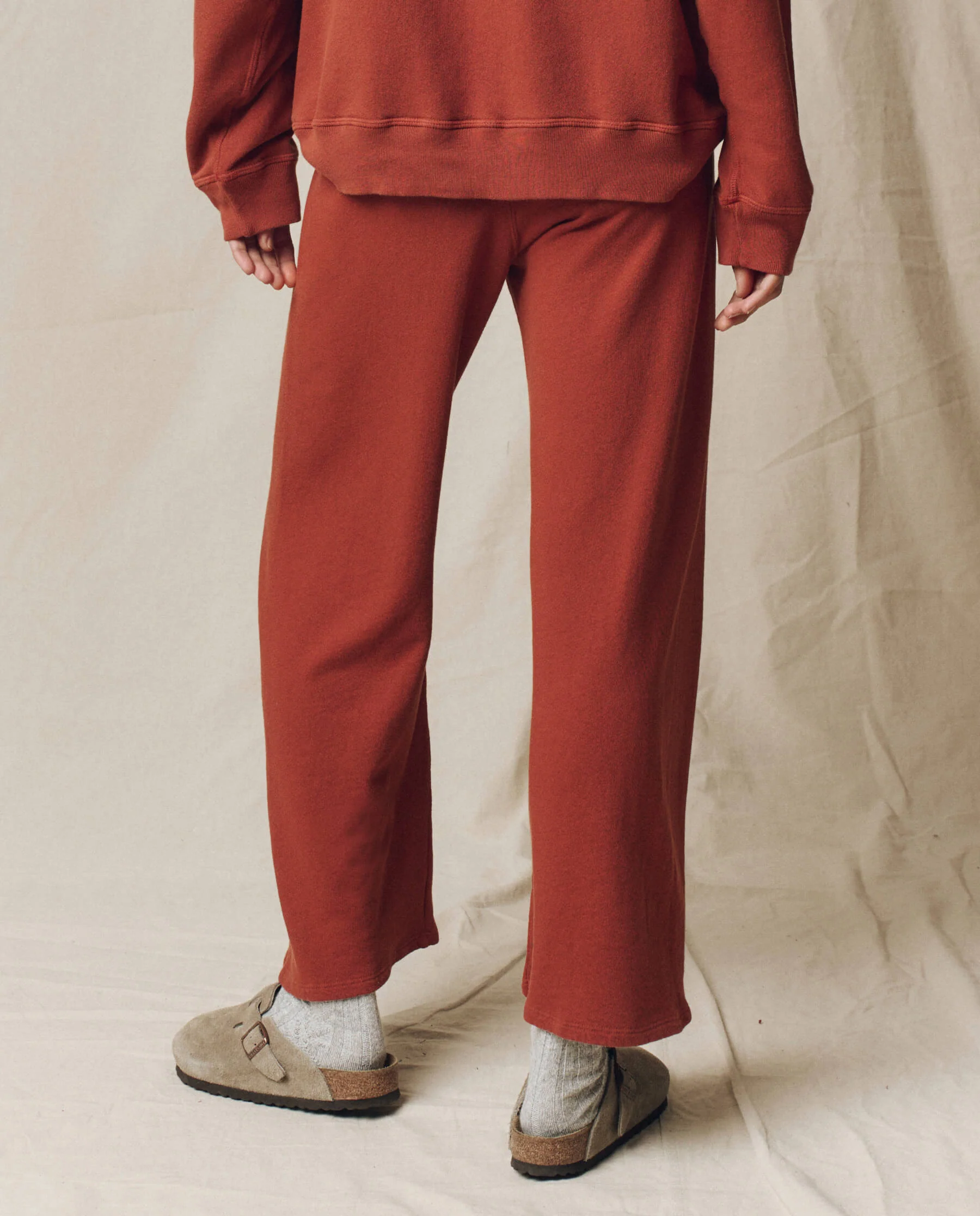 The Lap Sweatpant. Solid -- Brick - Image 2